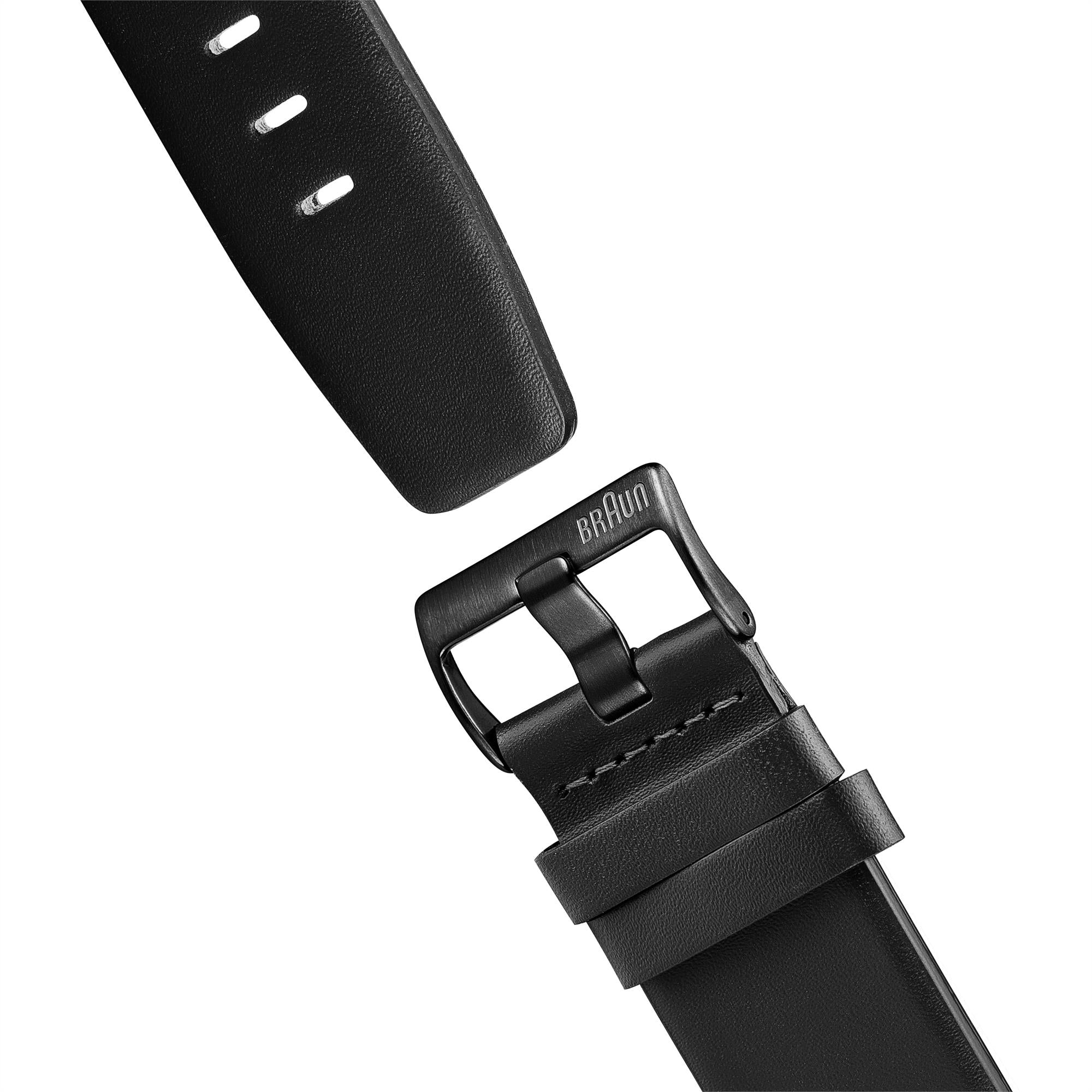 Braun Classic Quartz Black Dial Black Leather Strap Men’s Watch BN0172BKBKG
