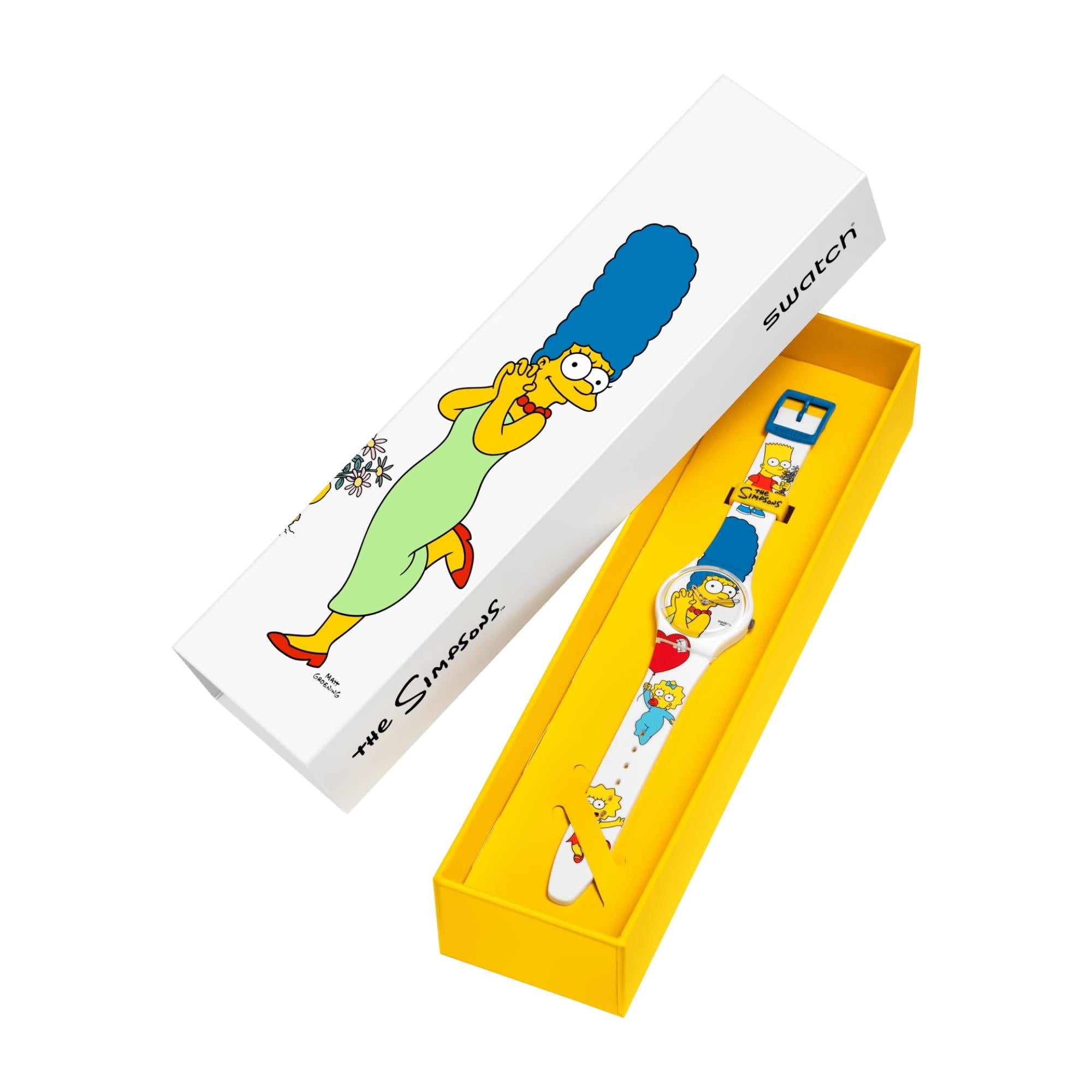 Swatch BEST. MOM. EVER The Simpsons Collection Ladies Watch SO28Z116