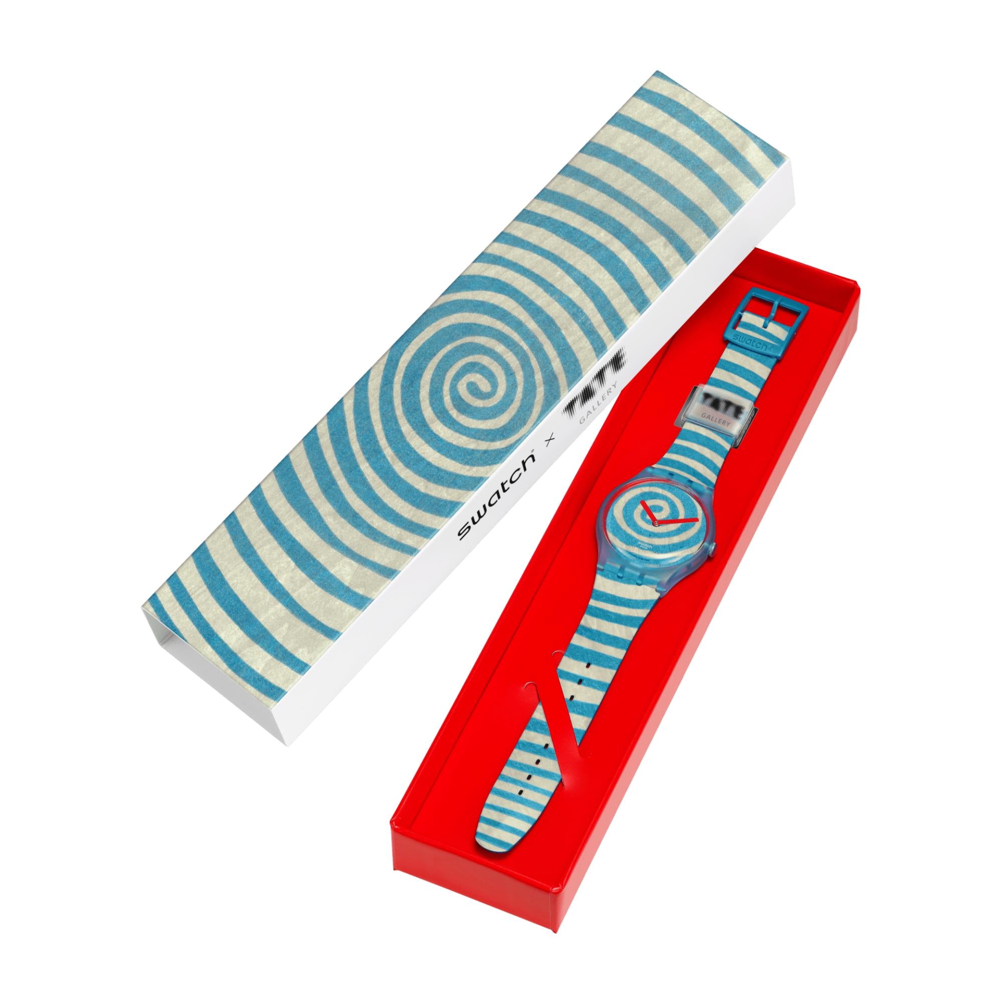 Swatch BOURGEOIS'S SPIRALS PAY! Multi-Coloured Dial Silicone Strap Watch SVIZ1O5C-5300