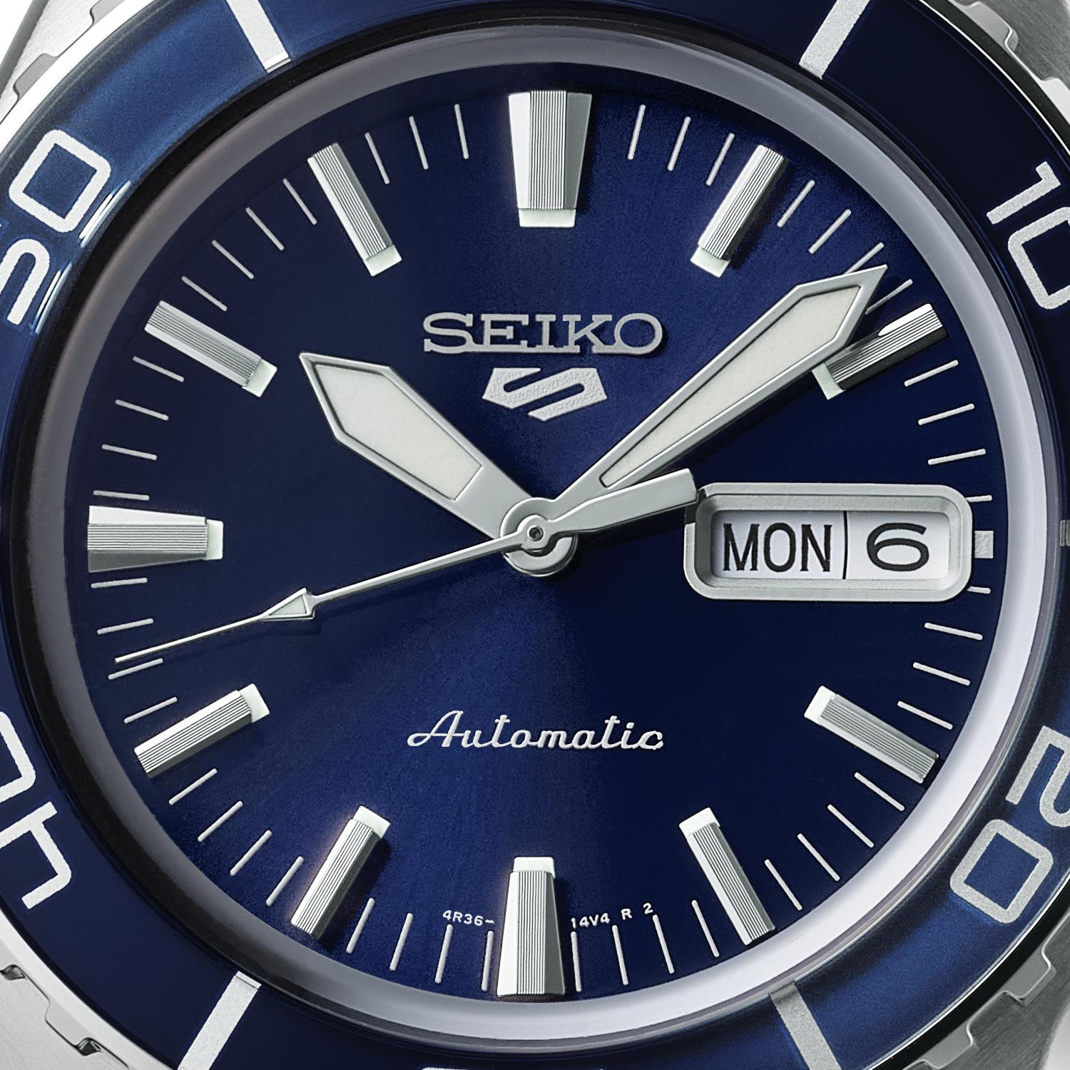 Seiko 5 Sports SKX Bluetone Redux Automatik Blau Zifferblatt Edelstahl Armband Herren Uhr SRPK97K1