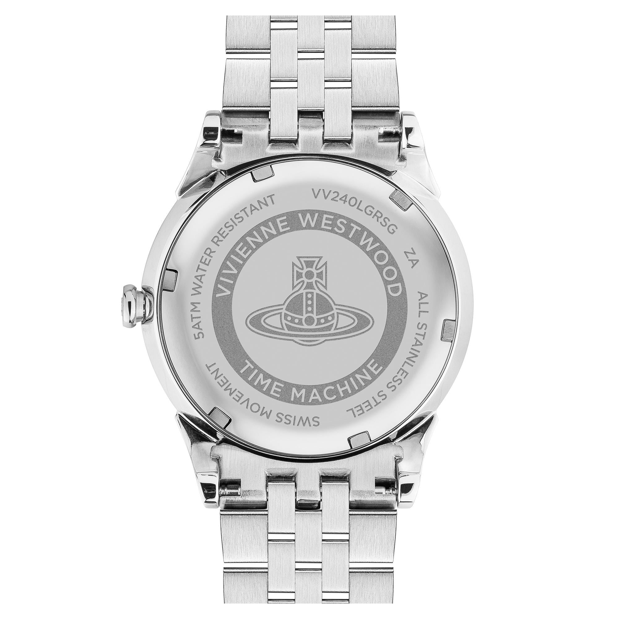 Vivienne Westwood Seymour Quarz Blaues Zifferblatt Stahlarmband Damen Uhr VV240LGRSG