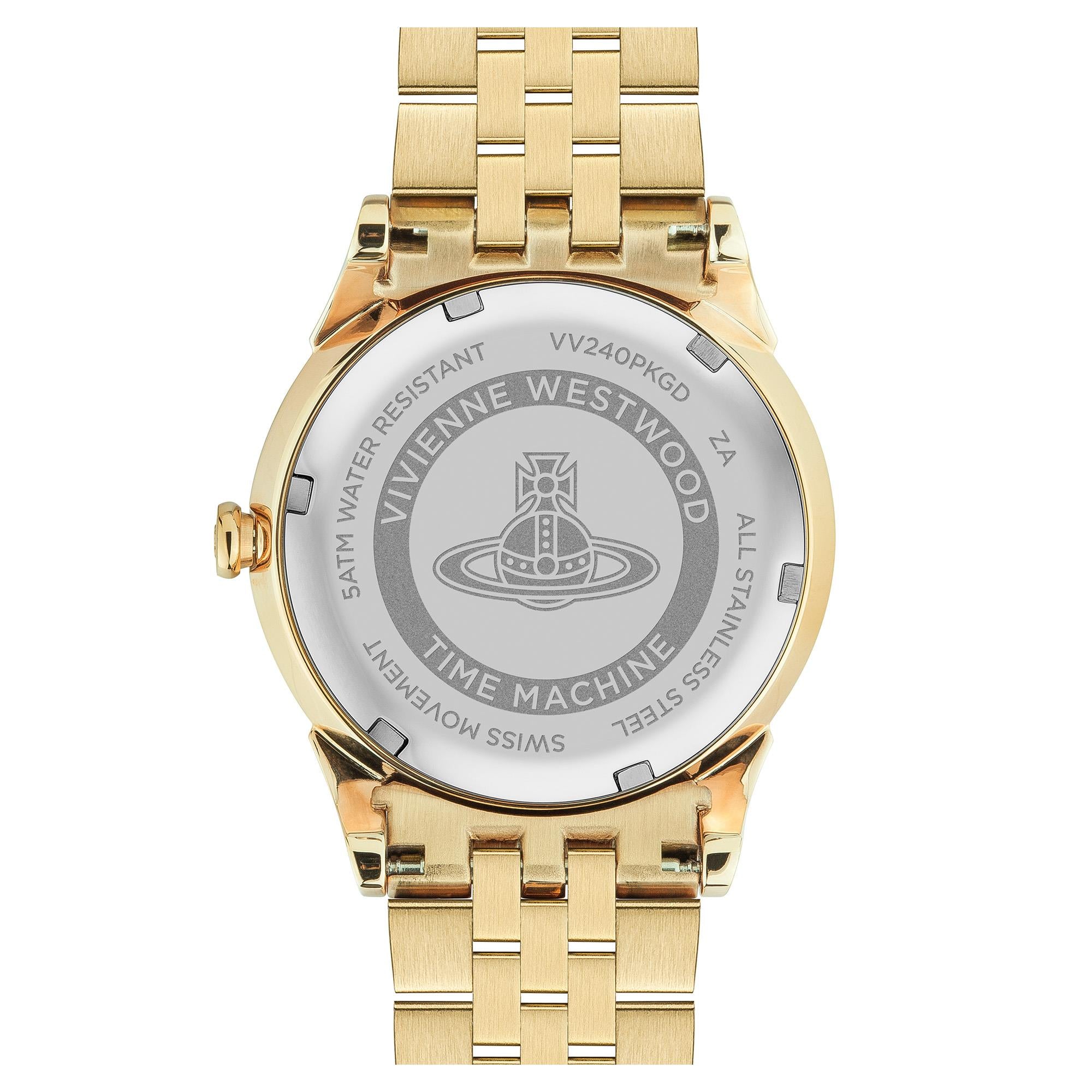 Vivienne Westwood Seymour Quarz Rosa Zifferblatt Stahlarmband Damen Uhr VV240PKGD