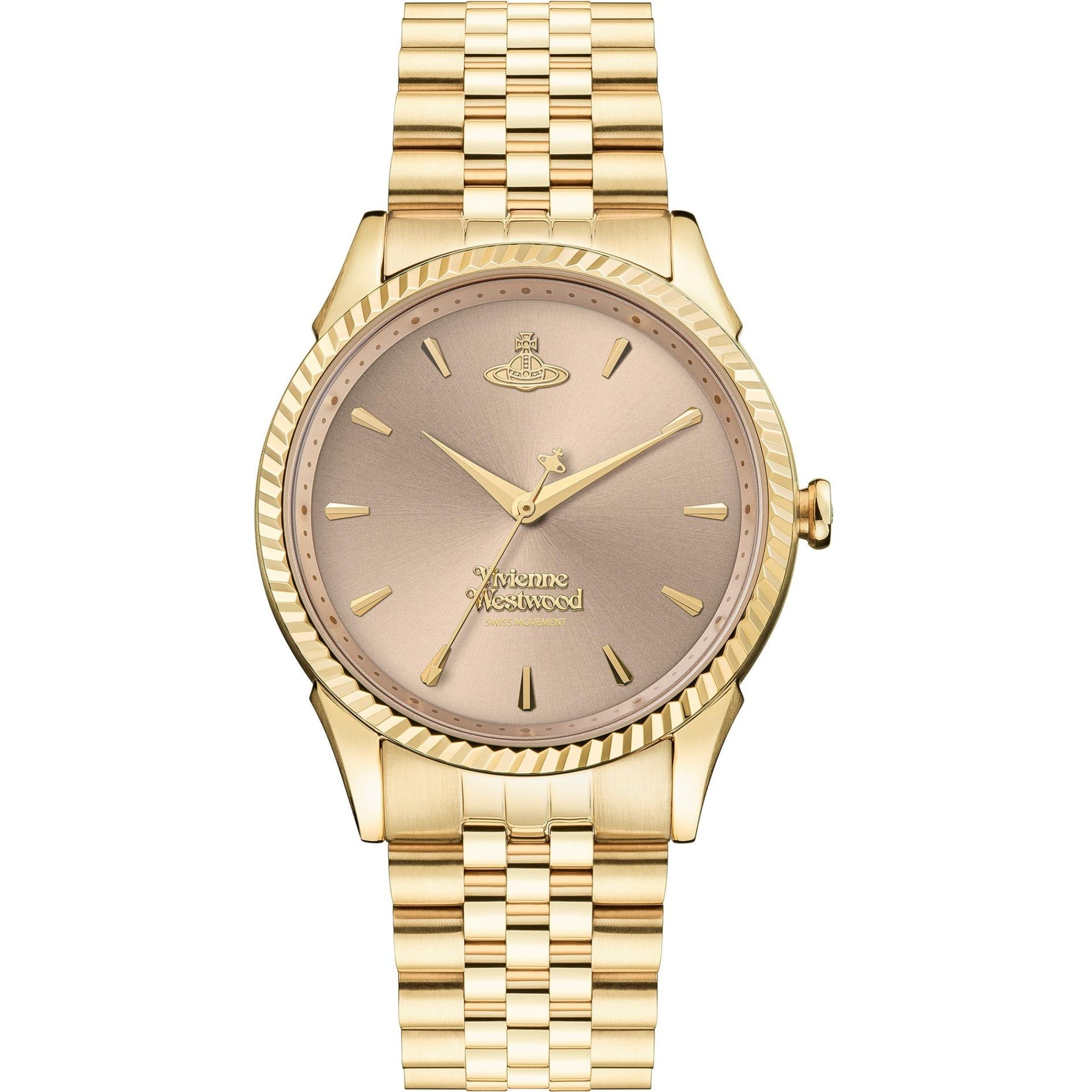Vivienne Westwood Seymour Quarz Rosa Zifferblatt Stahlarmband Damen Uhr VV240PKGD