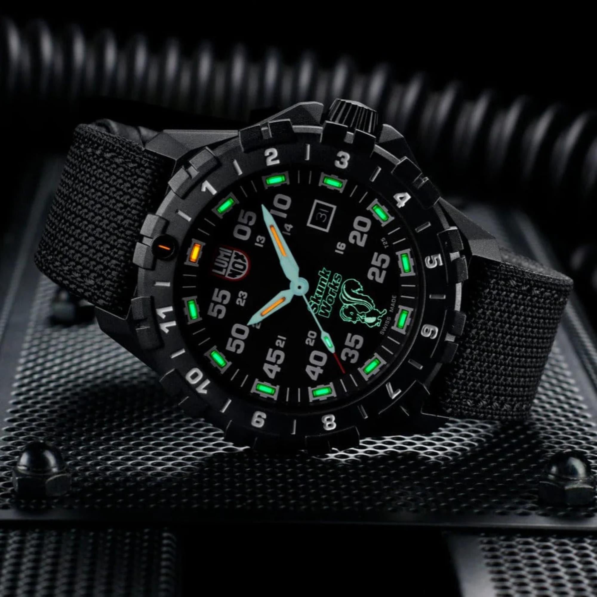 Luminox F-117 Nighthawk 44mm Black Dial Textile Mens Quartz Watch XA.6442.H.SET