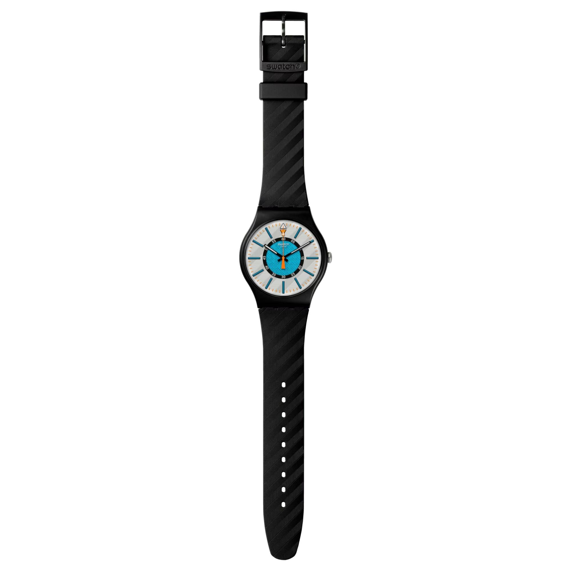 Swatch Good To Gorp Bioceramic Schwarzes Zifferblatt Silikon Uhr SO32B119