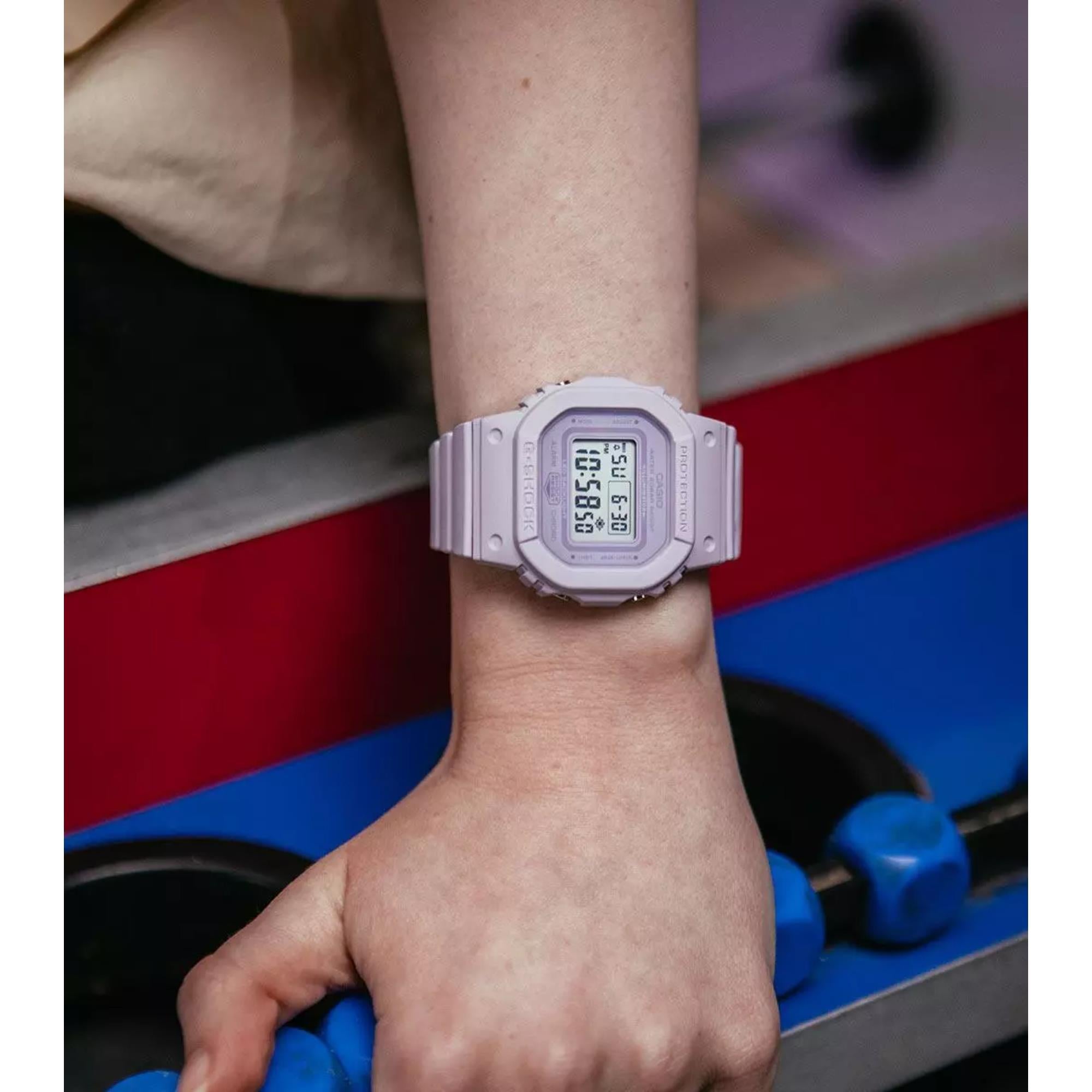 Casio G-Shock Digital Lilac Dial Resin Strap Watch GMD-S5600BA-6ER