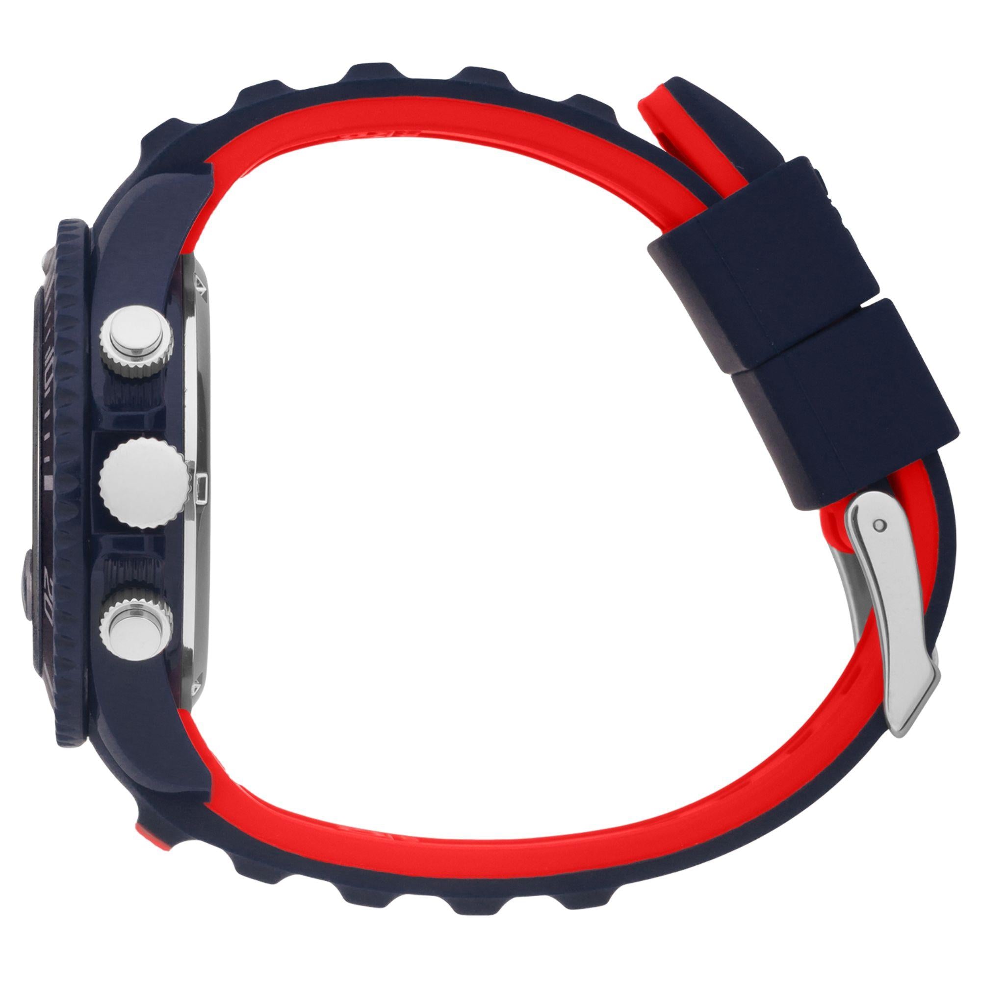 ICE Watch ICE Chrono Blue Red Dial Silicone Strap Watch 021425