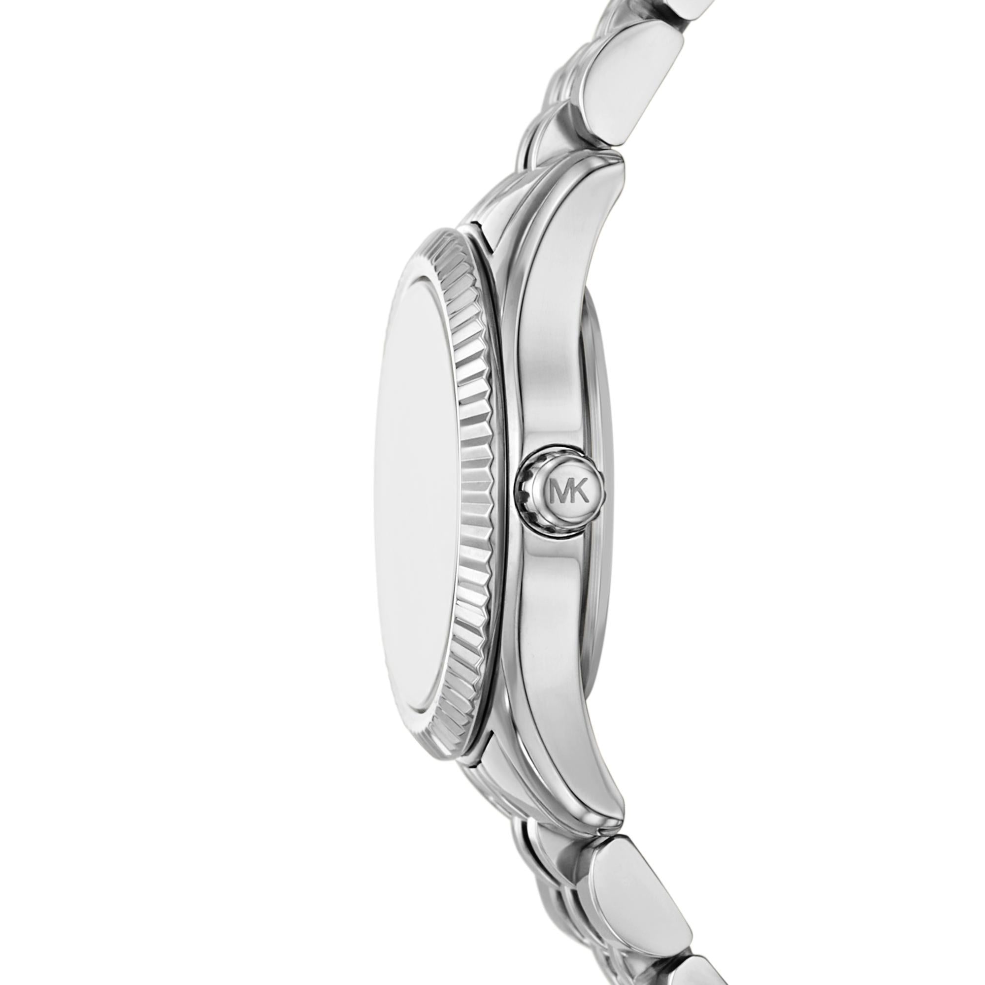 Michael Kors Lexington Edelstahl Silber Zifferblatt Damenuhr MK4843