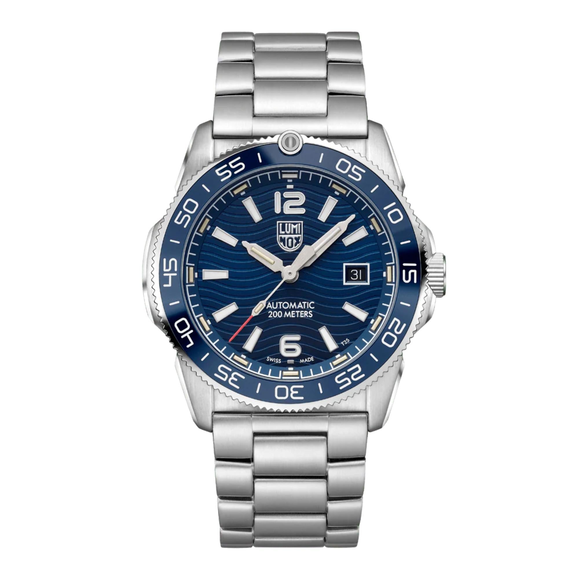 Luminox Pacific Diver Automatik-Uhr aus Edelstahl mit blauem Zifferblatt für Herren XS.3104