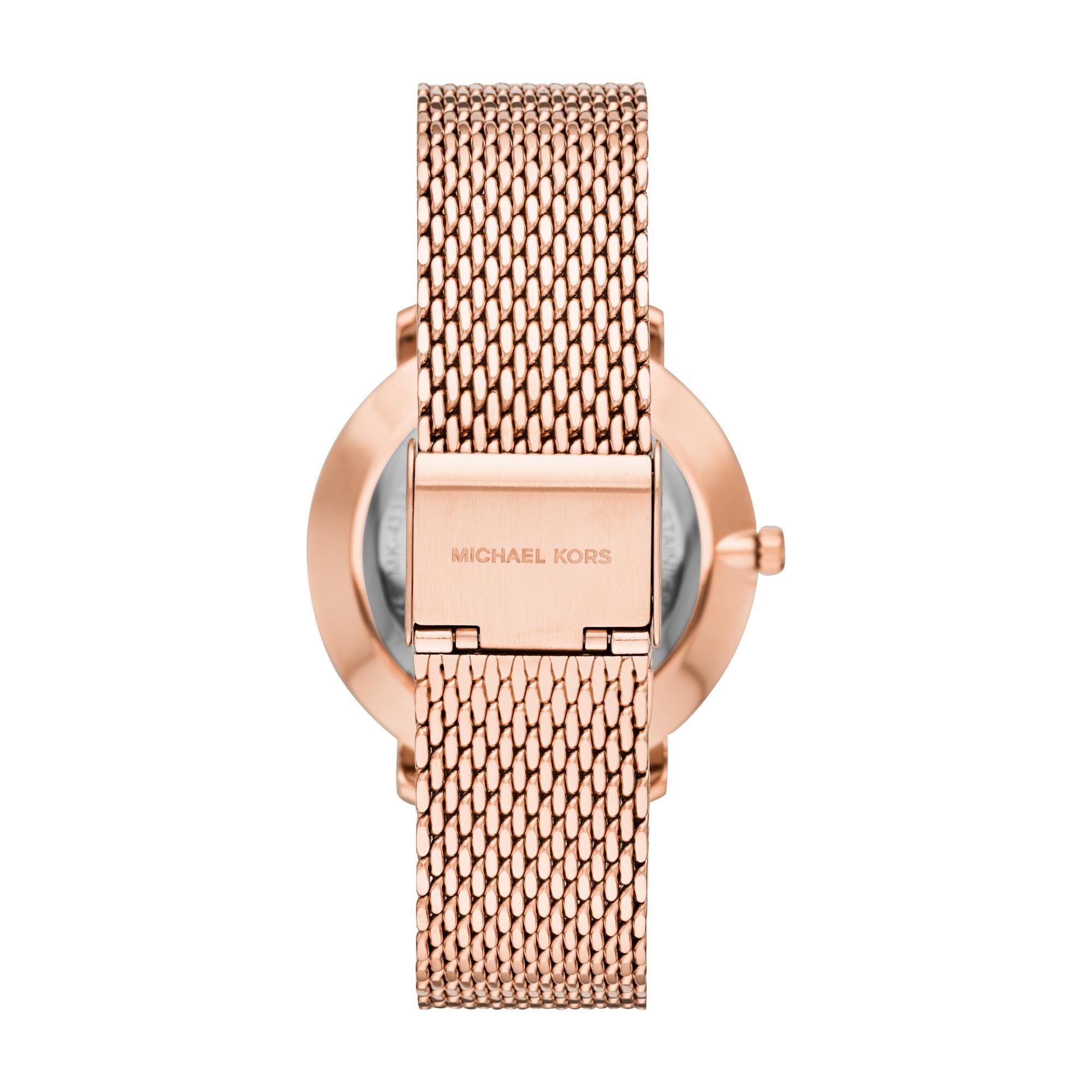 Michael Kors Pyper Roségold-Ton Edelstahl Roségold Zifferblatt Damen Uhr MK4340