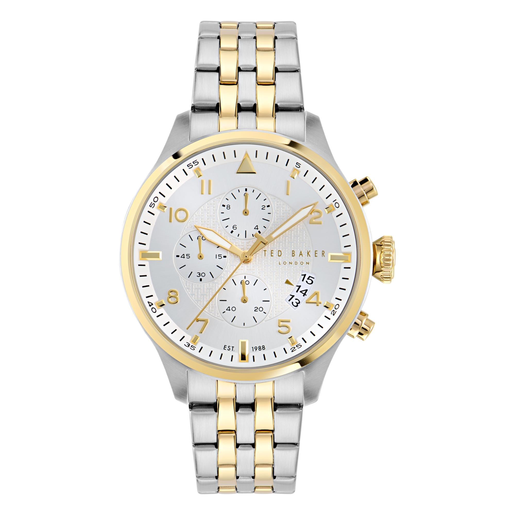 Ted Baker Fulmaar Urban Herrenarmbanduhr, Edelstahl, silbernes Zifferblatt BKPFMF409