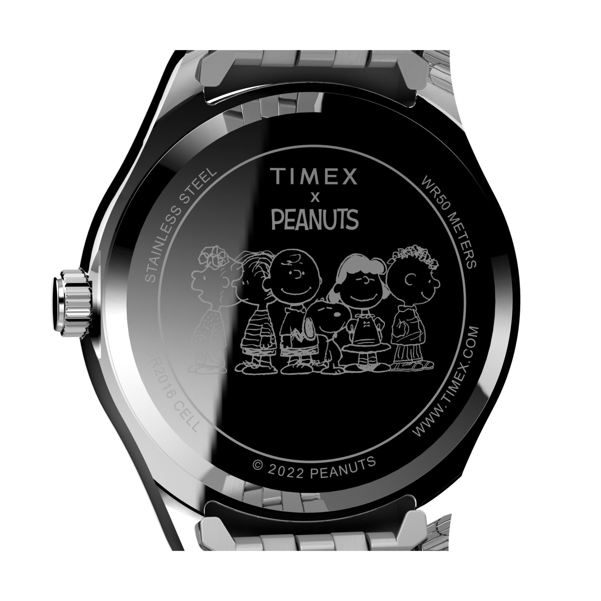 Timex Peanuts 36mm Pink Dial Steel Ladies Quartz Watch TW2V47400