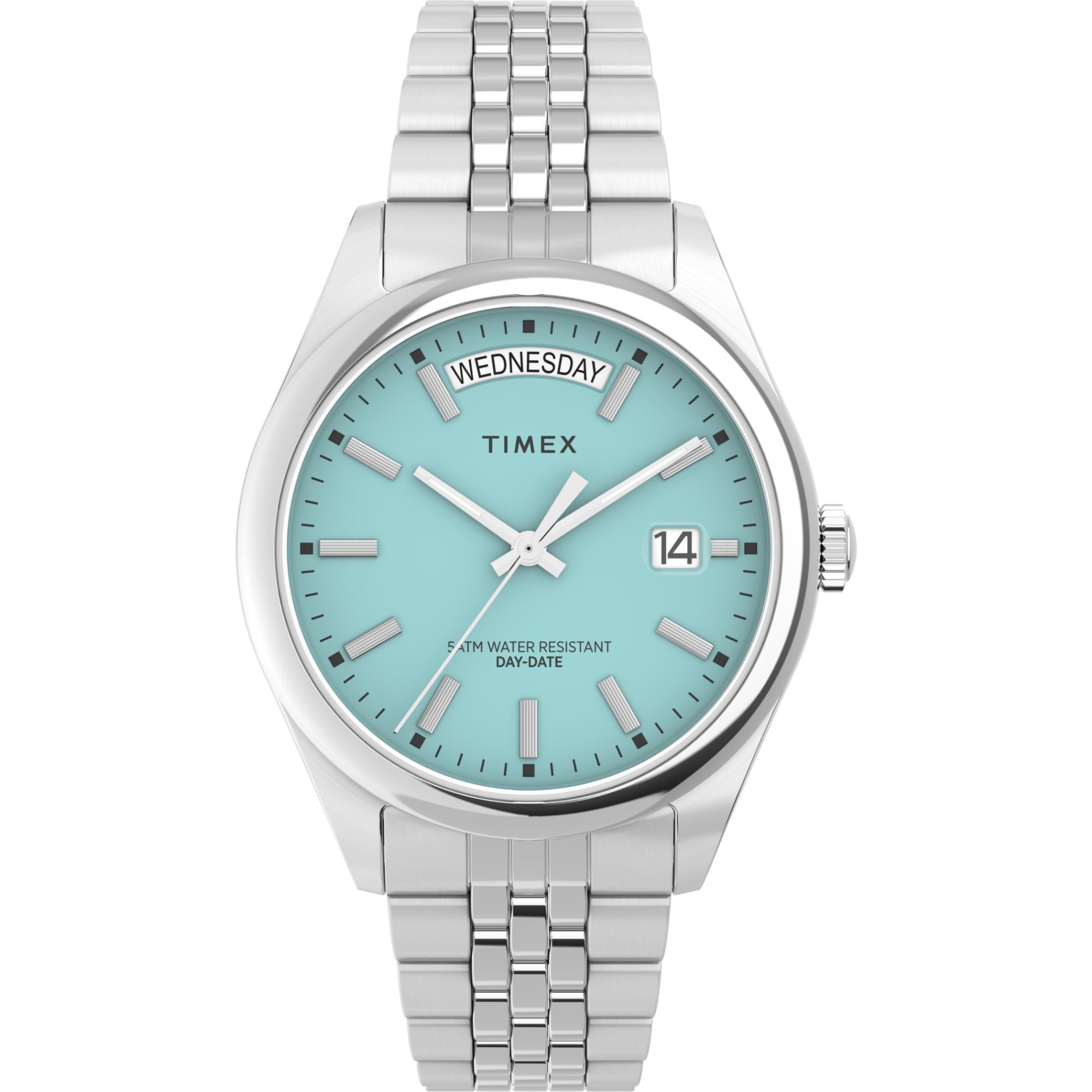 Timex Legacy 36mm Blaues Zifferblatt Stahl Damen Quarz Uhr TW2V68400