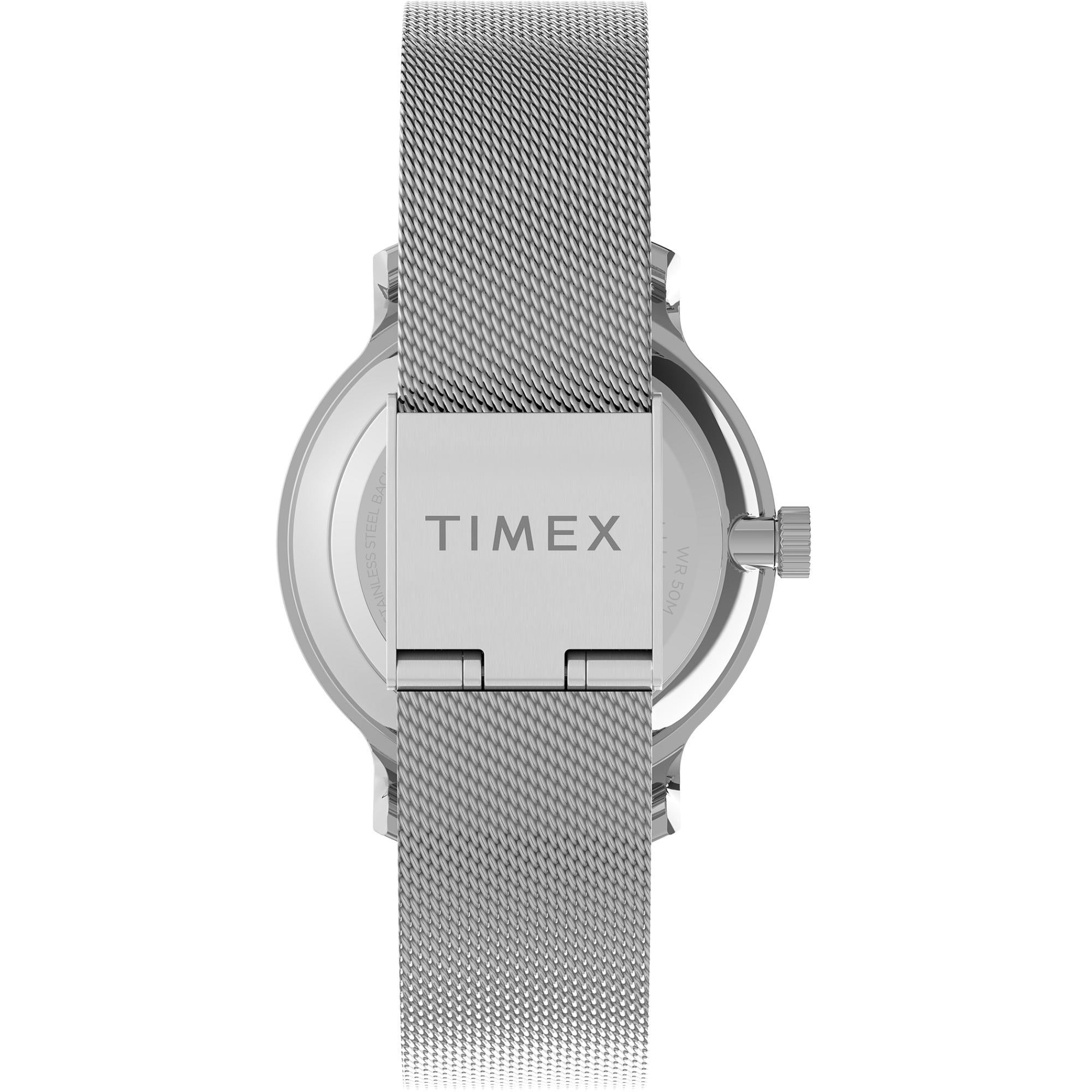 Timex Transcend 31mm Silver Dial Steel Mens Quartz Watch TW2U92900