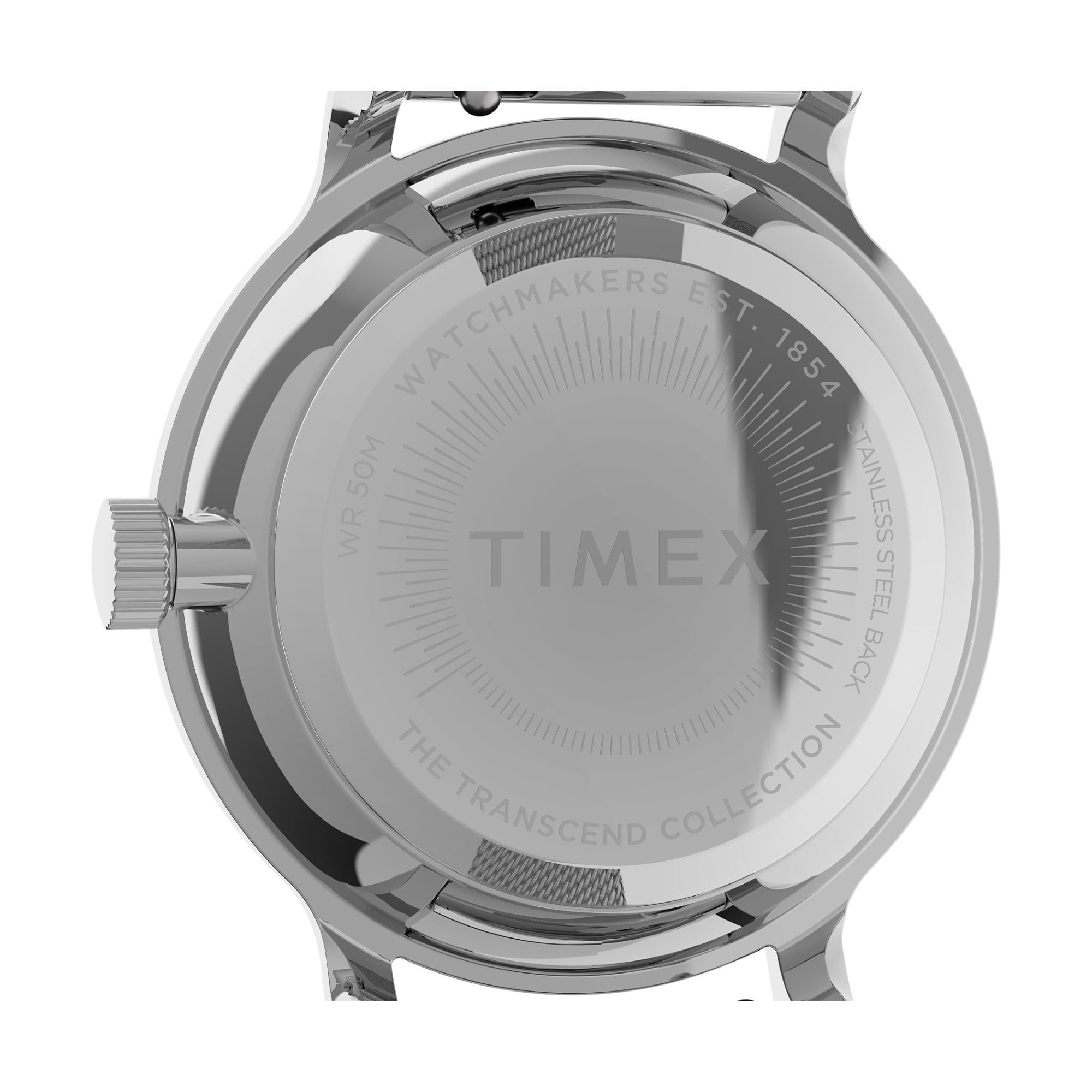 Timex Transcend 31mm Silver Dial Steel Mens Quartz Watch TW2U92900