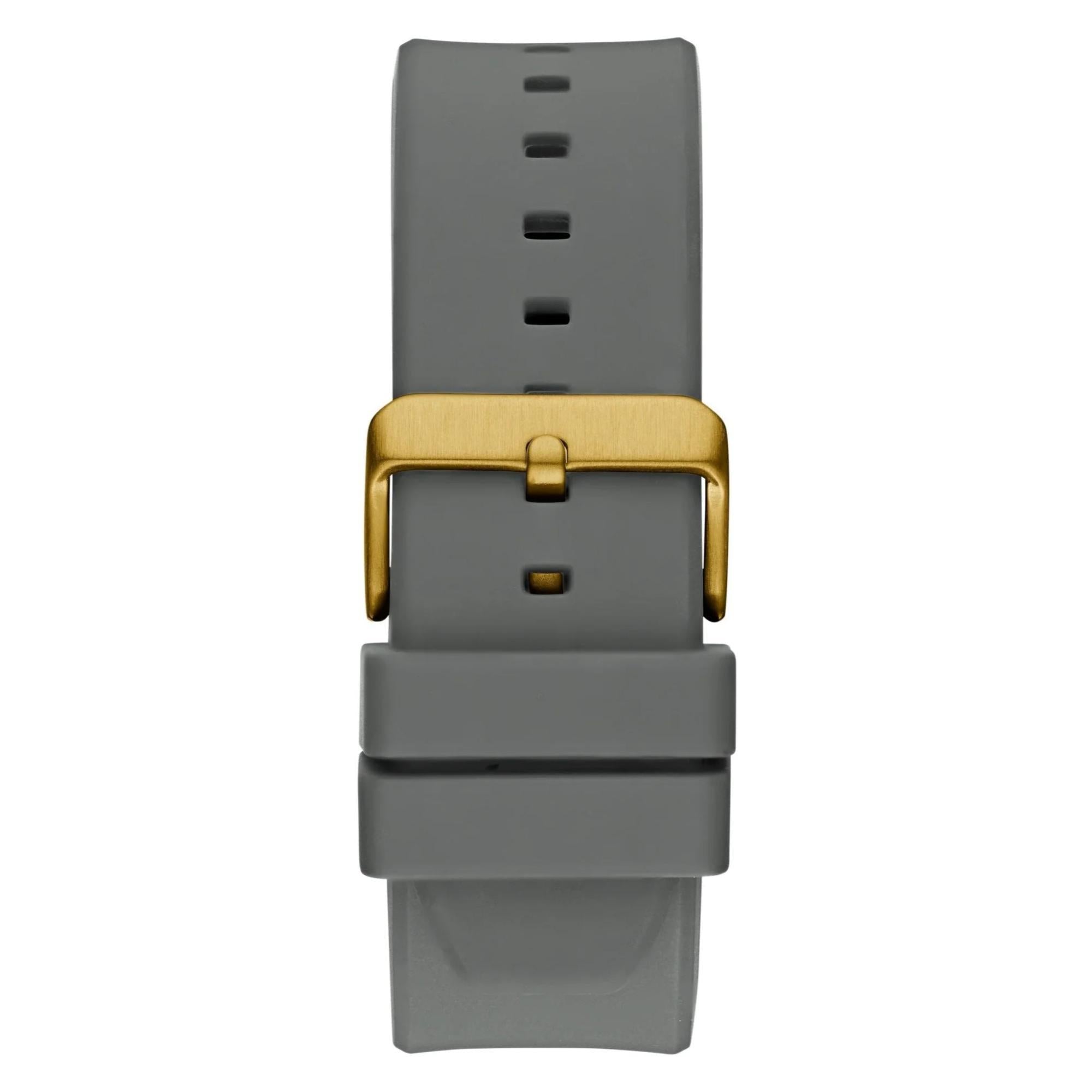 GUESS Multifunction Gents R2 Two-Tone Silicone Strap Black Dial Men’s Watch GW0803G1