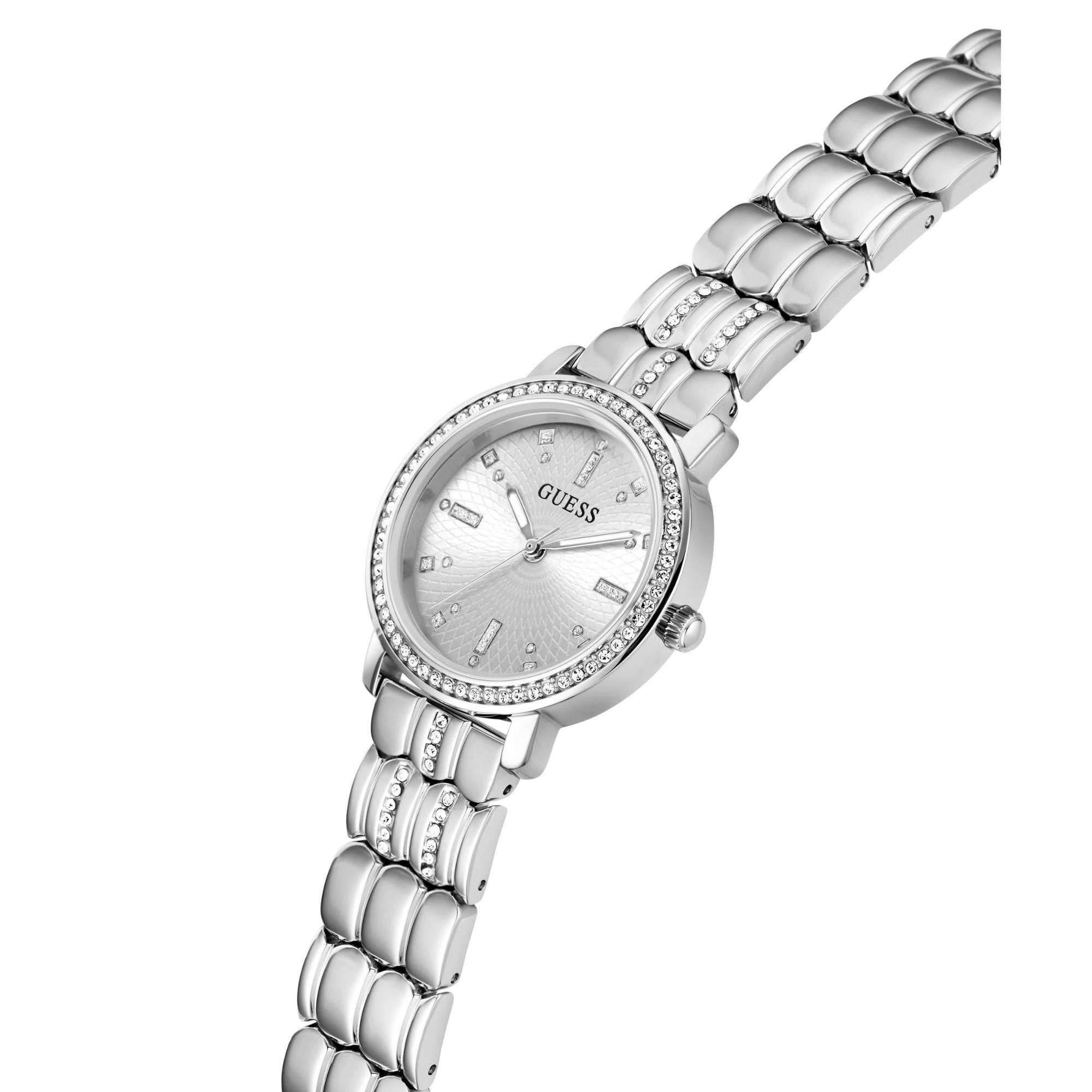 Guess Hayley Silver Dial with Elegant Crystal Accents Ladies Watch GW0612L1