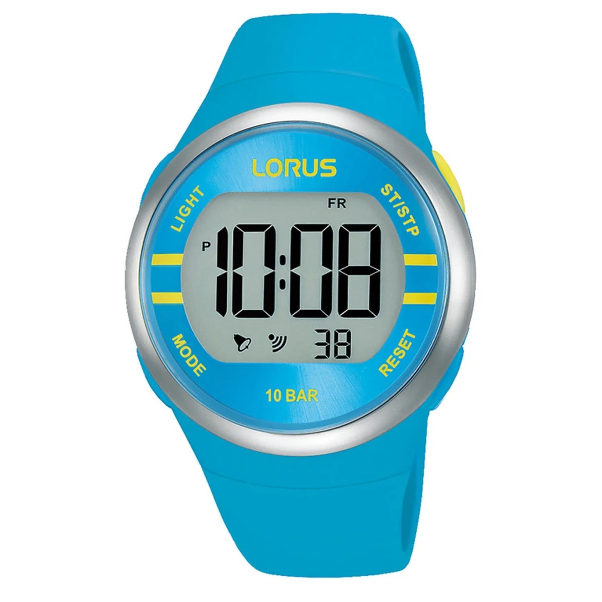 Lorus Digital Quarz Herren Uhr mit Silikonband R2341NX9