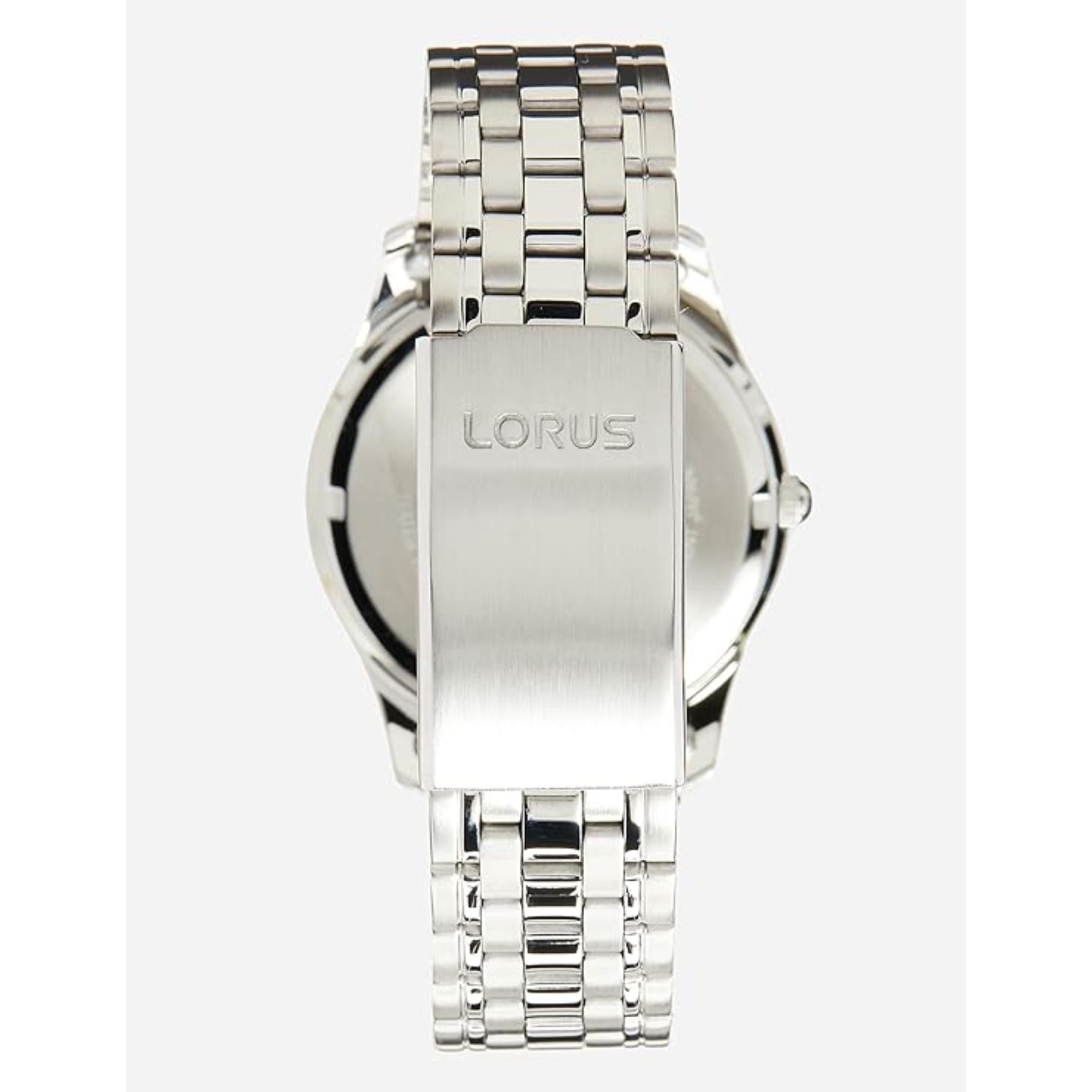 Lorus Analoge Quarz Herrenarmbanduhr mit dunkelblauem Sonnenschliff-Zifferblatt RXN77DX9