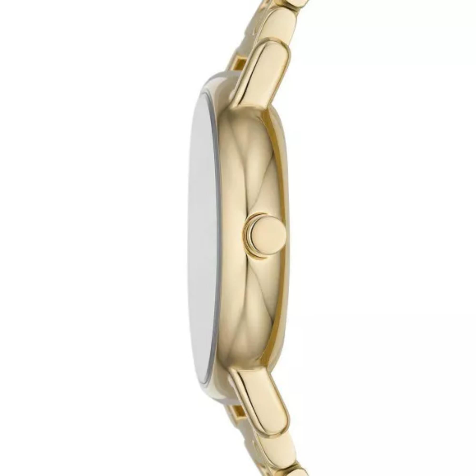 Skagen Signatur Lille Gold Edelstahlarmband Gold Zifferblatt Damenarmbanduhr SKW3124