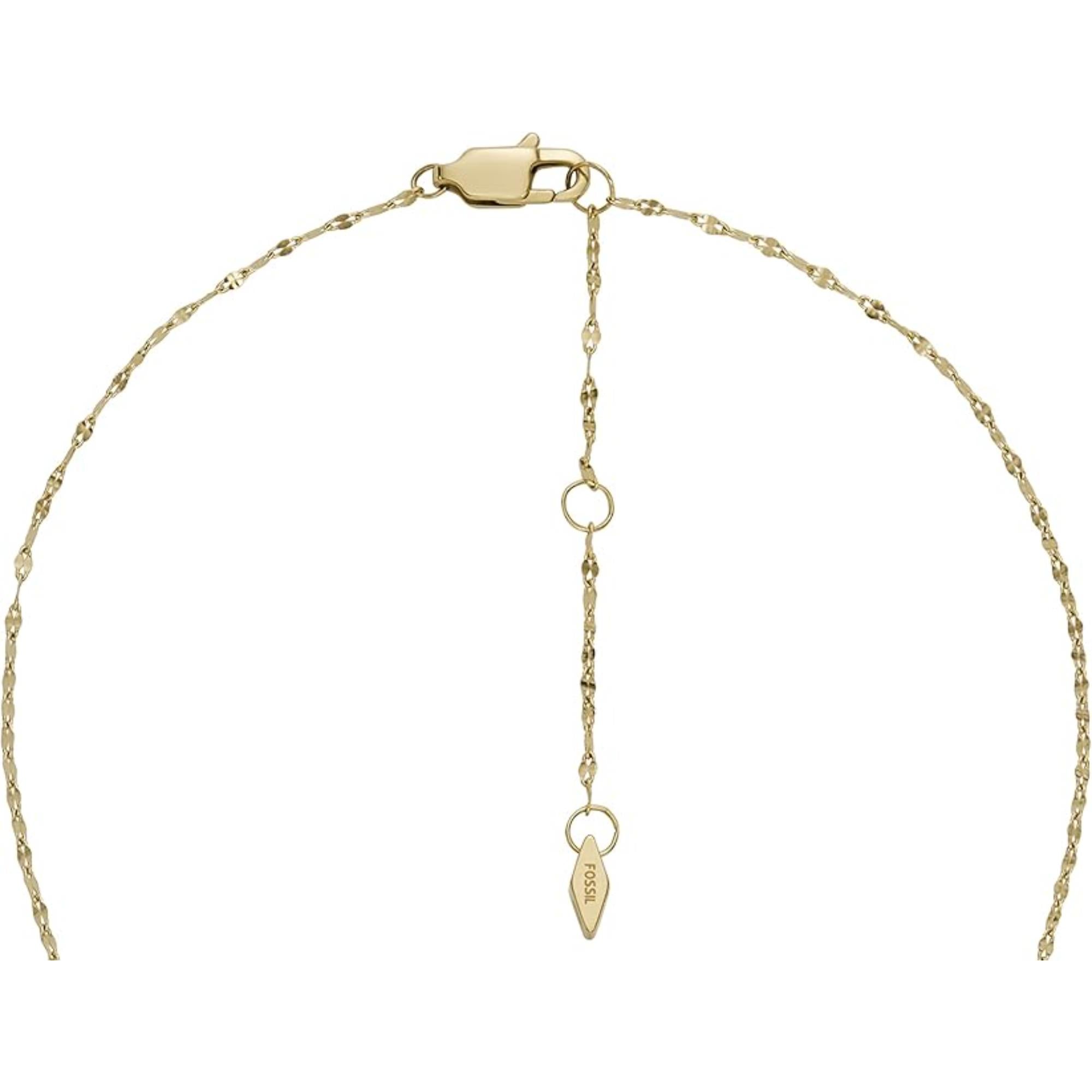 Fossil Heritage Locket Collection goldfarbene Edelstahl-Halskette für Frauen JF04426710