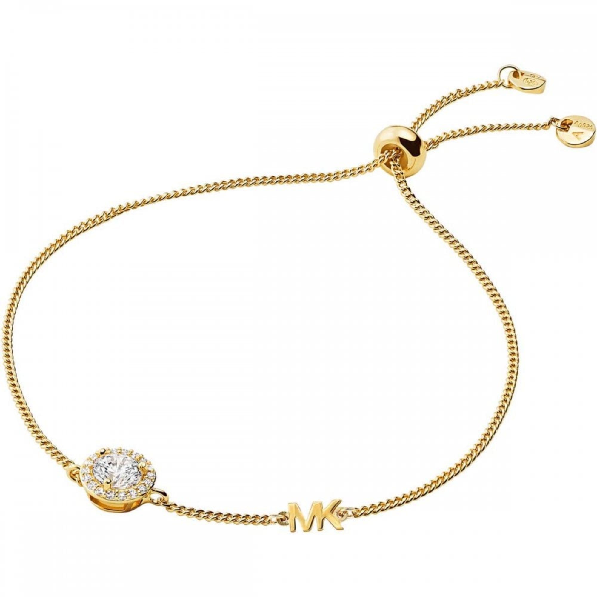 Michael Kors 14k vergoldetes Sterlingsilber Halo Slider Damenarmband MKC1206AN710