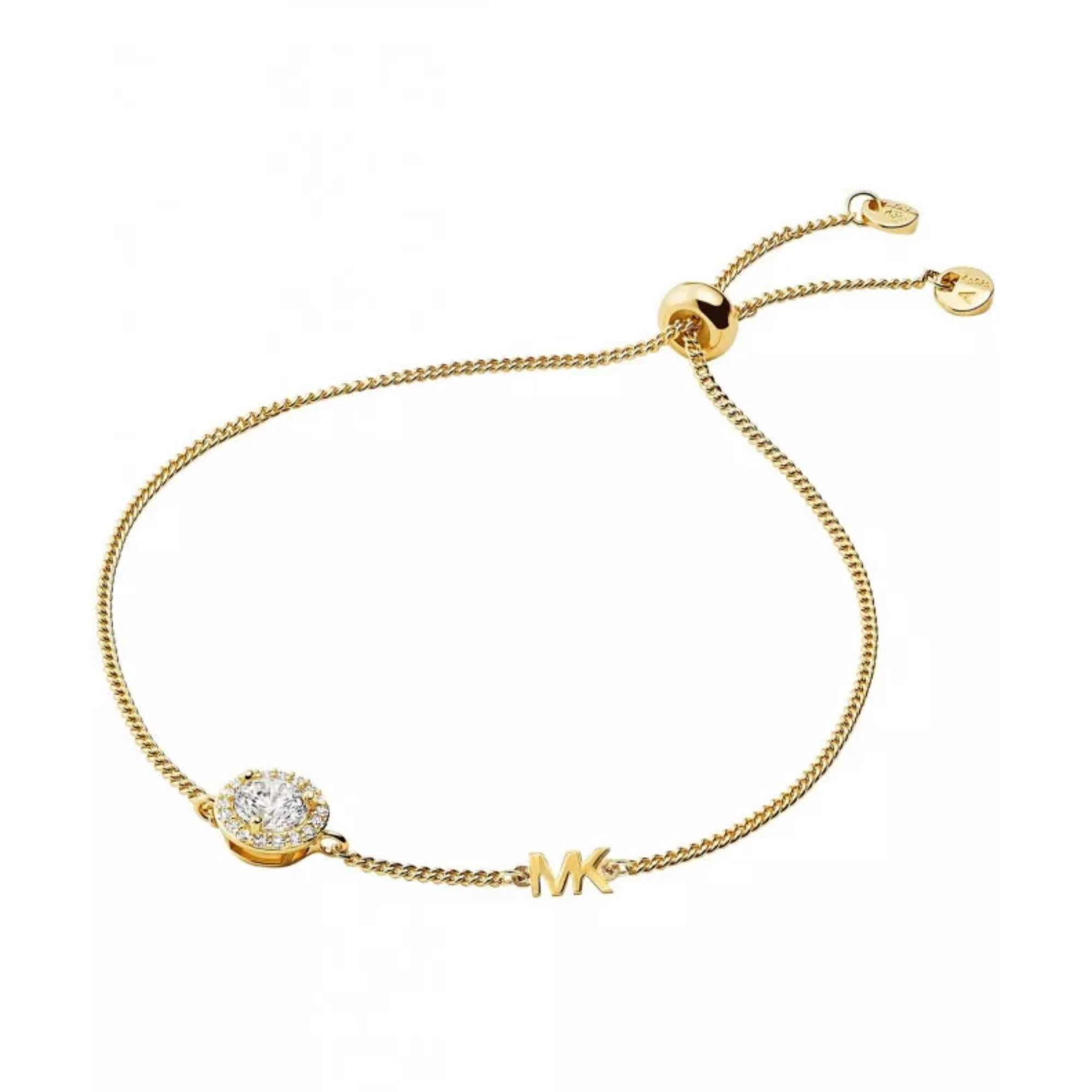 Michael Kors 14k rosévergoldetes Sterlingsilber Halo Slider Damenarmband MKC1206AN791