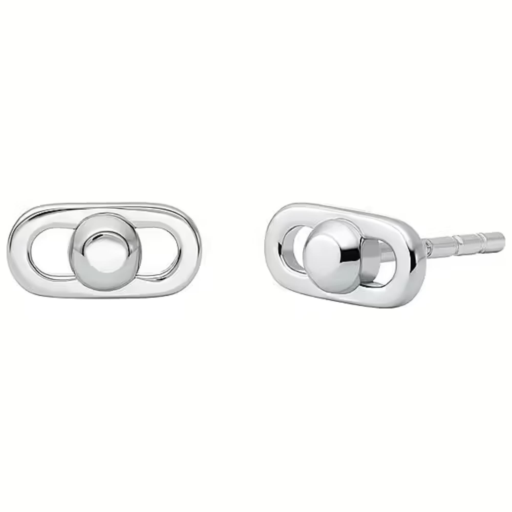 Michael Kors Sterling Silver Astor Link Stud Women's Earrings MKC173900040