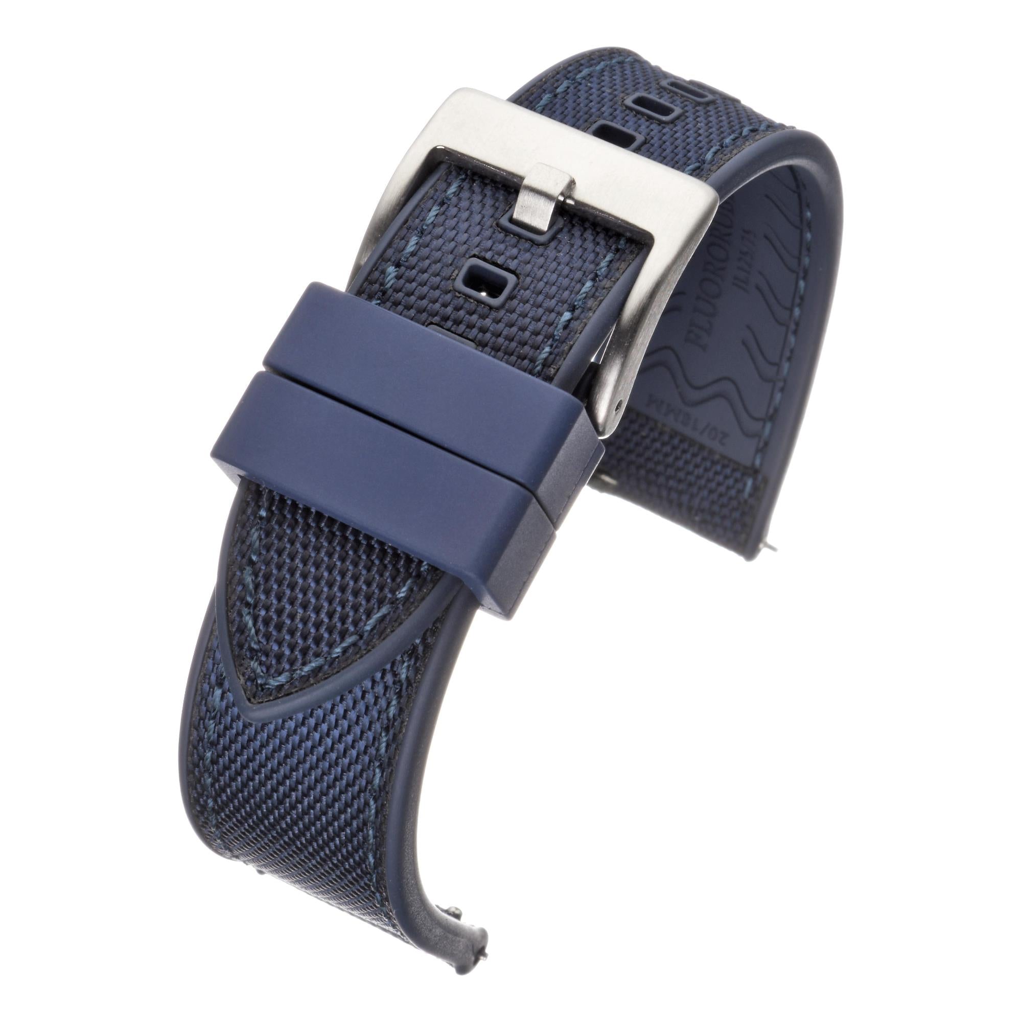 LBS Navy Premium Sailcloth Hybrid Men's Watch Strap WS206/22