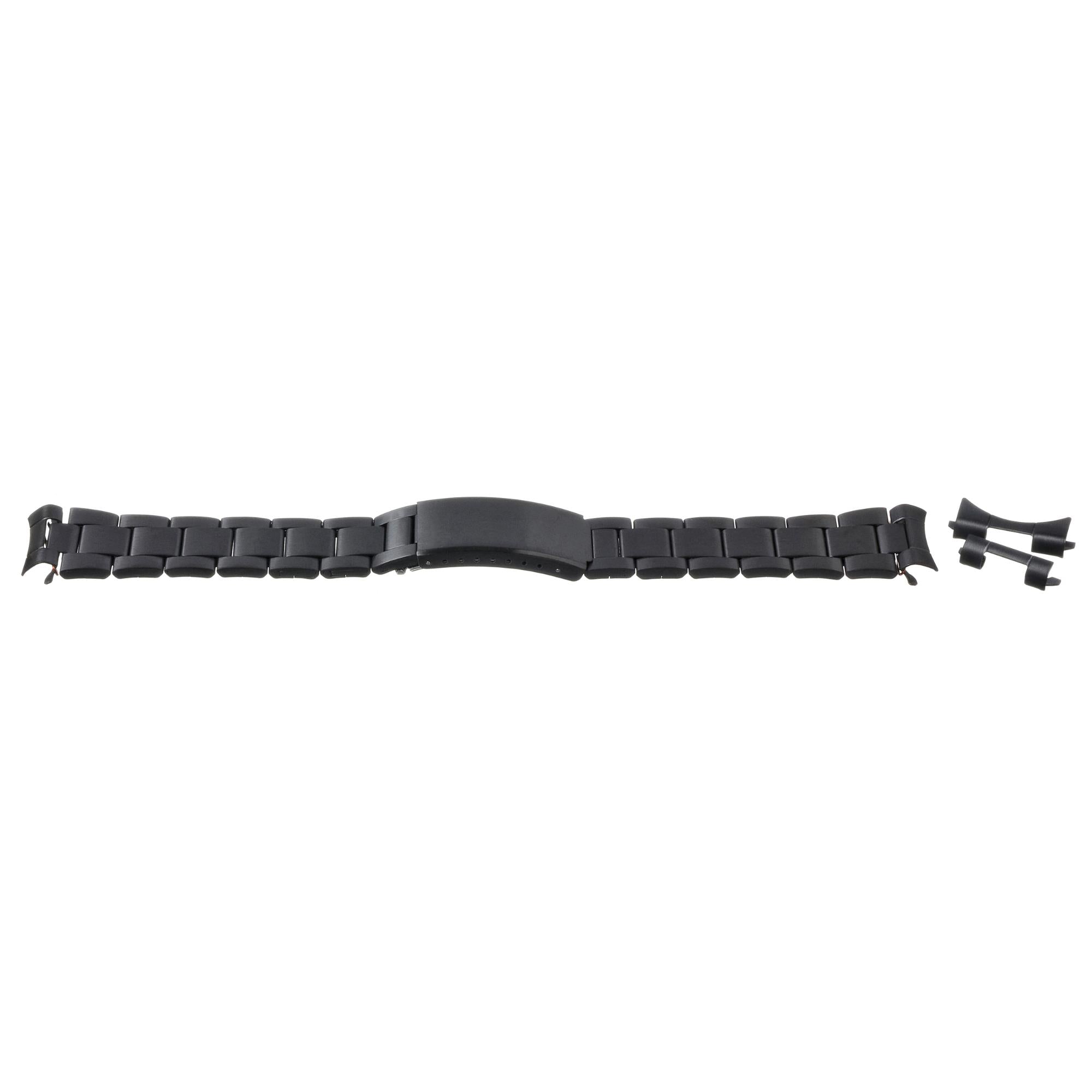 LBS Black Stainless Steel Watch Bracelet 3978BK 18-22