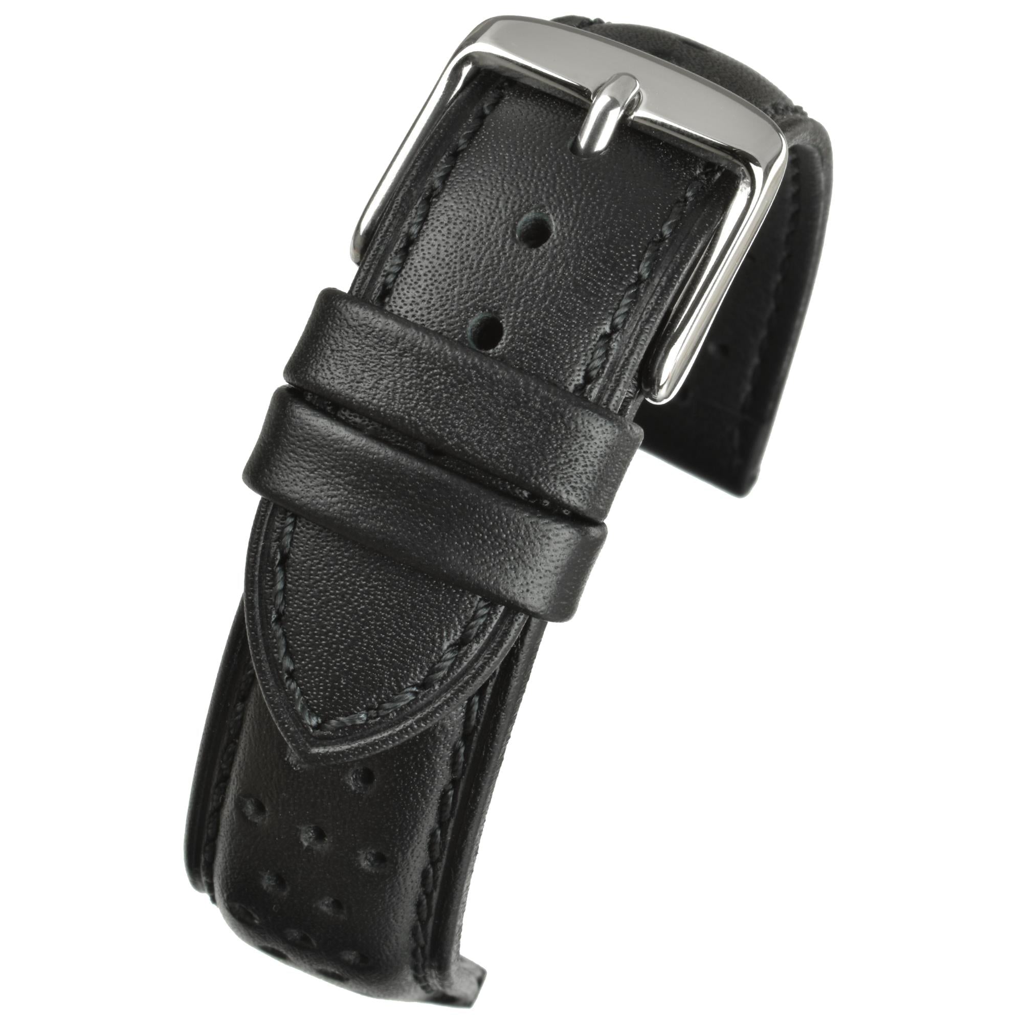 LBS Superior Perforiertes Leder Herrenarmband Schwarz WH820/20