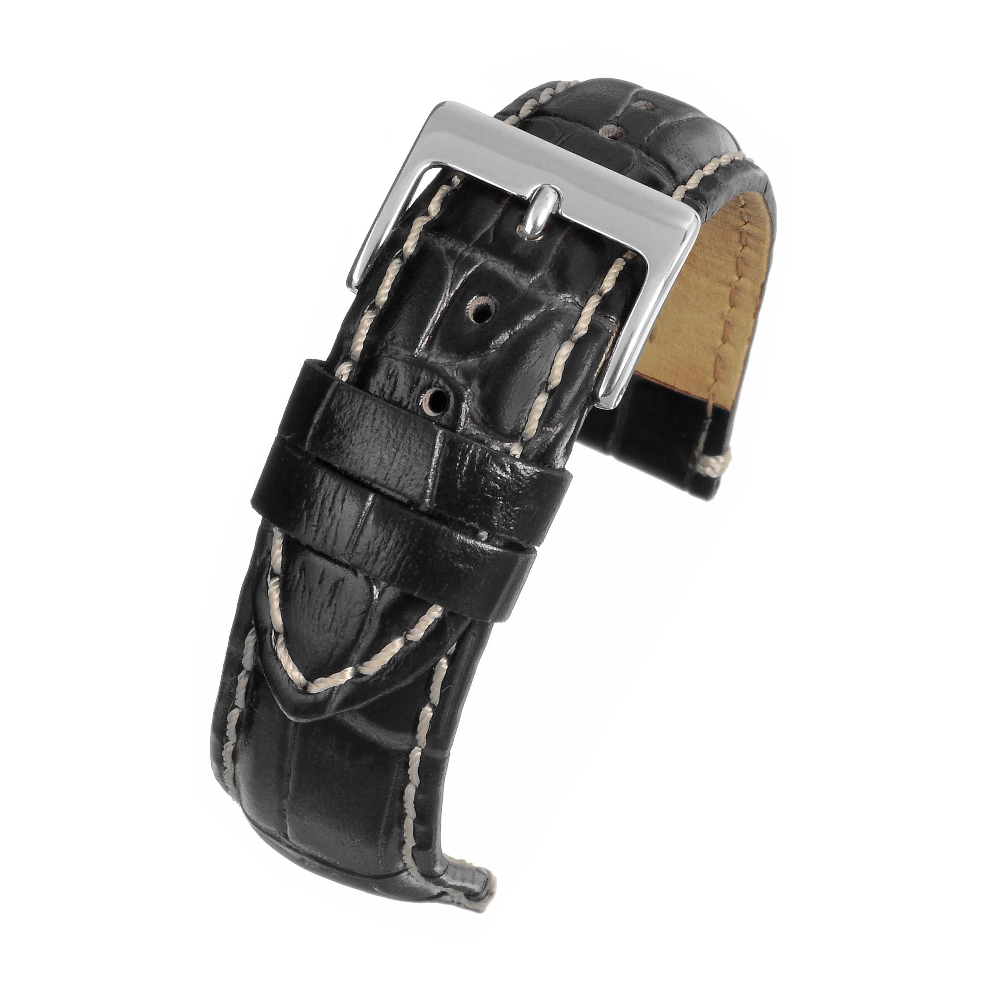 LBS Black Padded High Grade Watch Strap W1005P/20