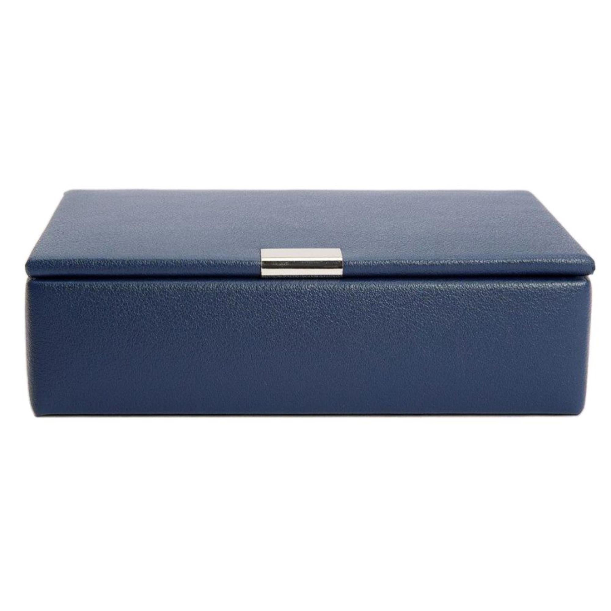 WOLF Heritage 8-teilige Manschettenknopfbox Marine Leder 290217
