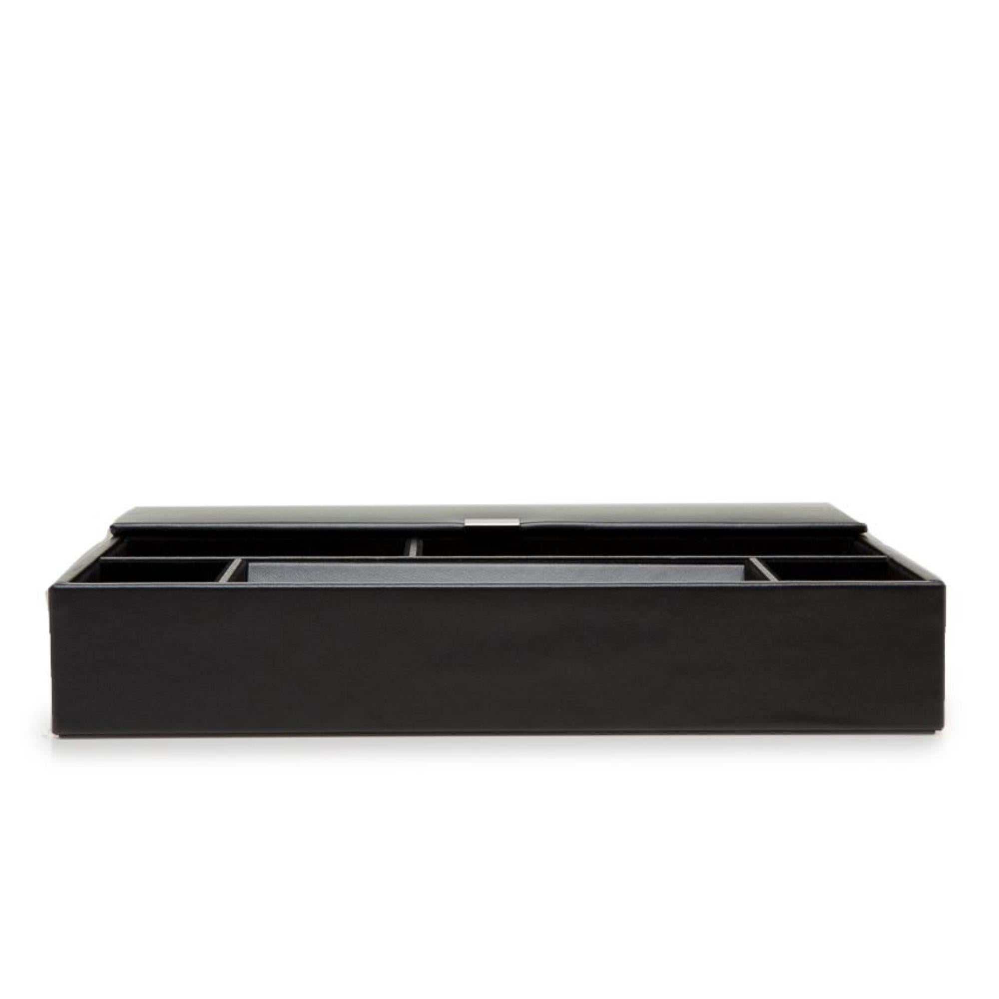 WOLF Heritage Valet-Schale Schwarz Leder 290402