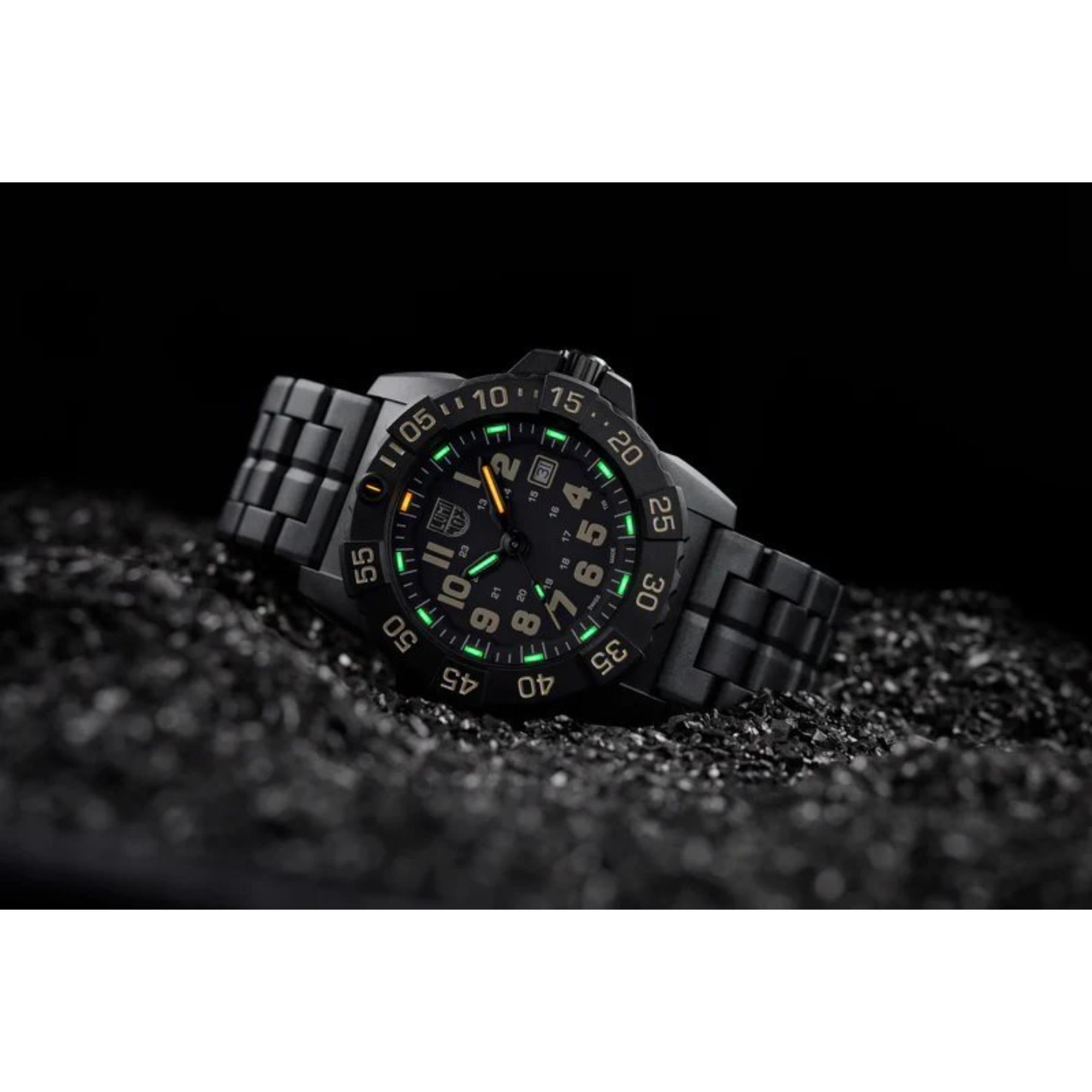 Luminox Seal 45mm Black Dial Rubber Mens Quartz Watch XS.3510