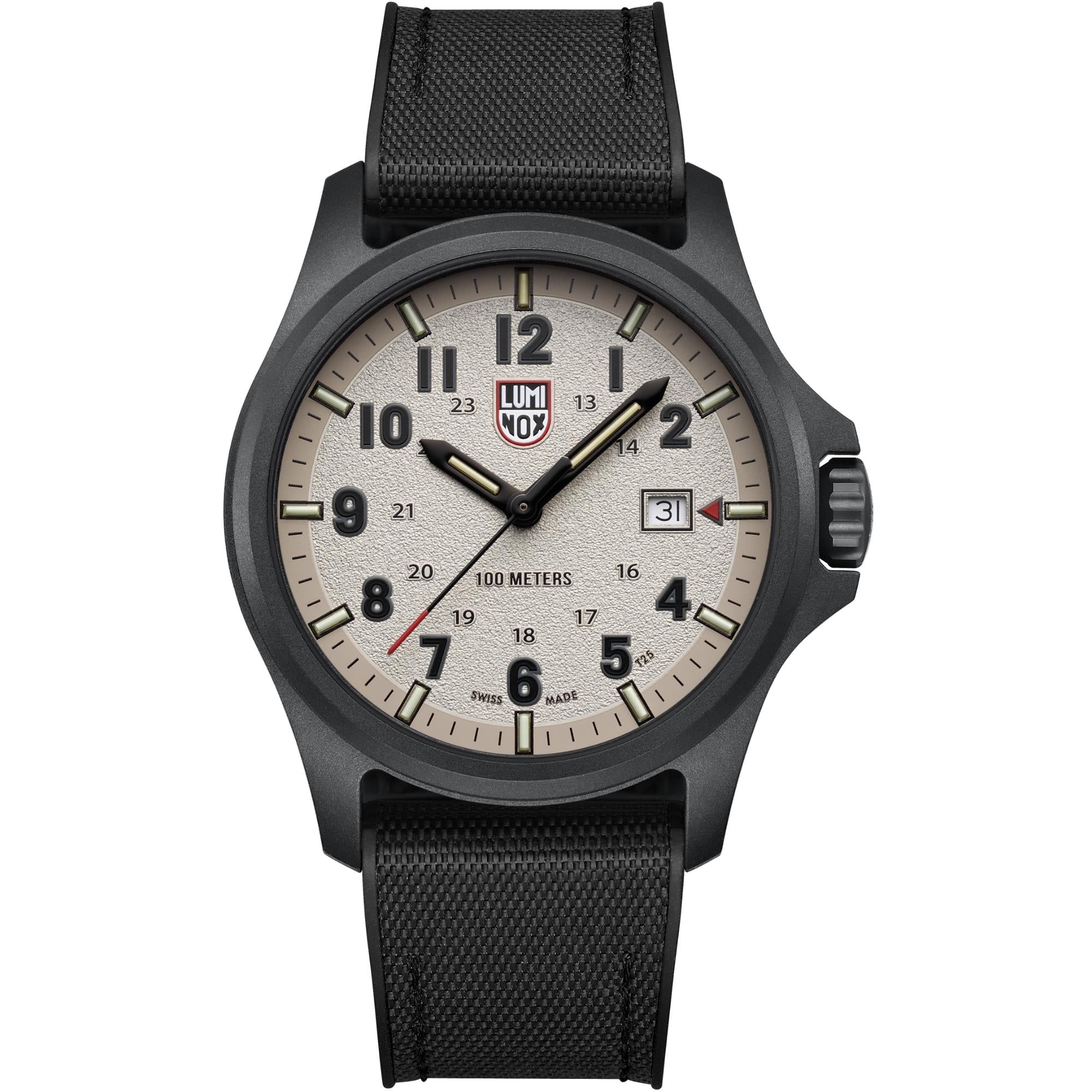 Luminox Atacama Field 43mm Graues Zifferblatt Textil Herren Quarz Uhr XL.1971.SET