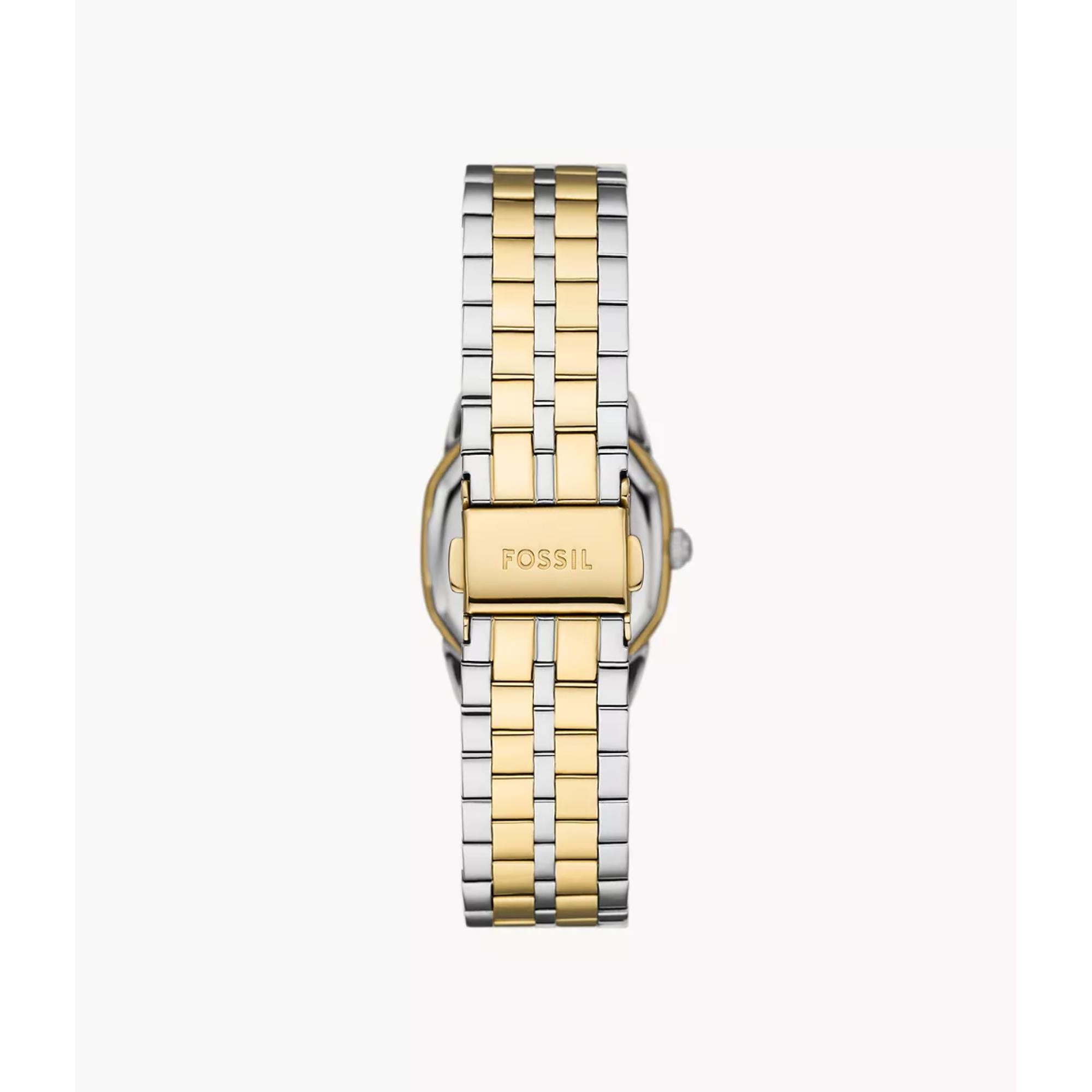 Fossil Harlow 27mm Cremiges Zifferblatt Stahl Damen Quarz Uhr ES5362