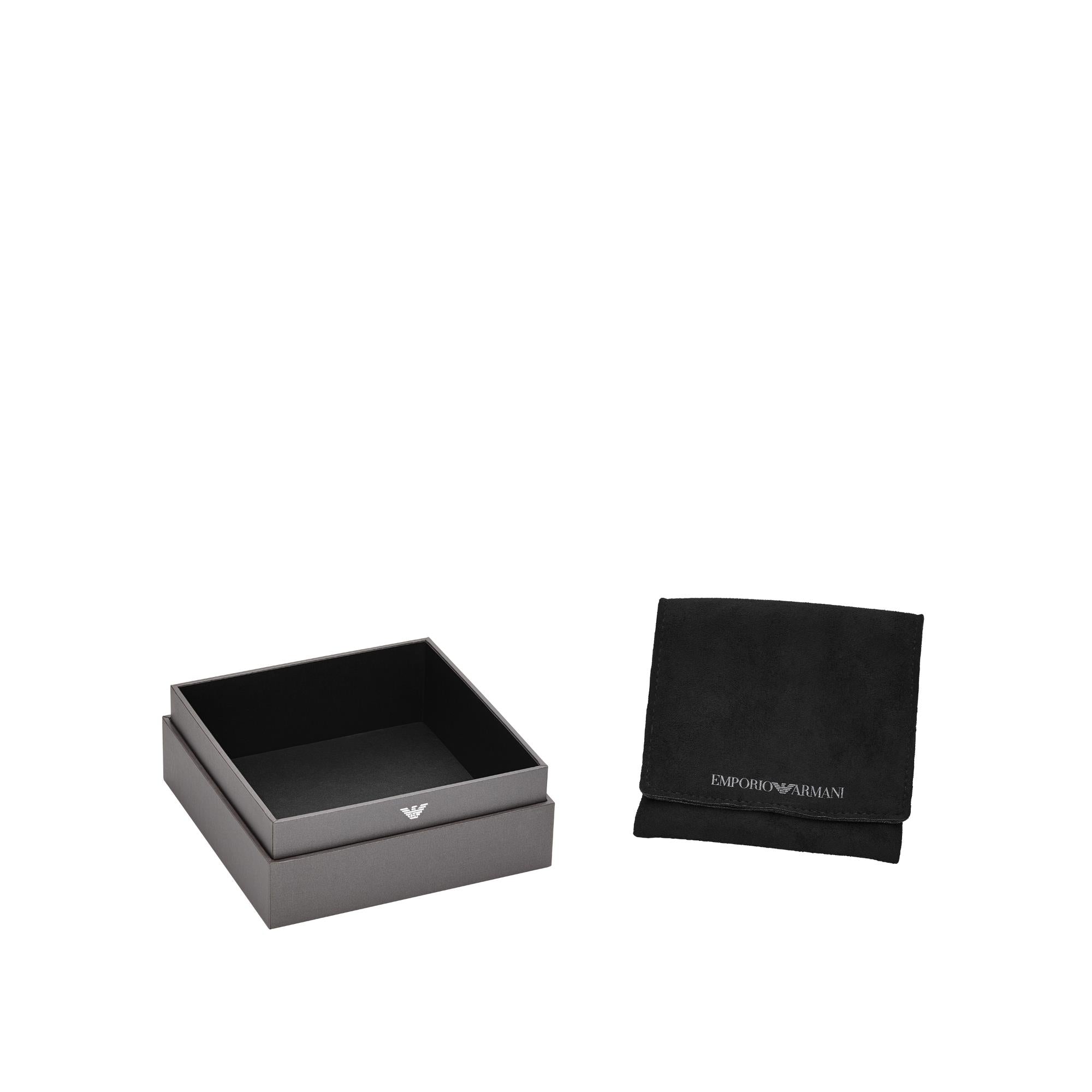 Emporio Armani Schwarzes Silikon ID Herrenarmband EGS3168040