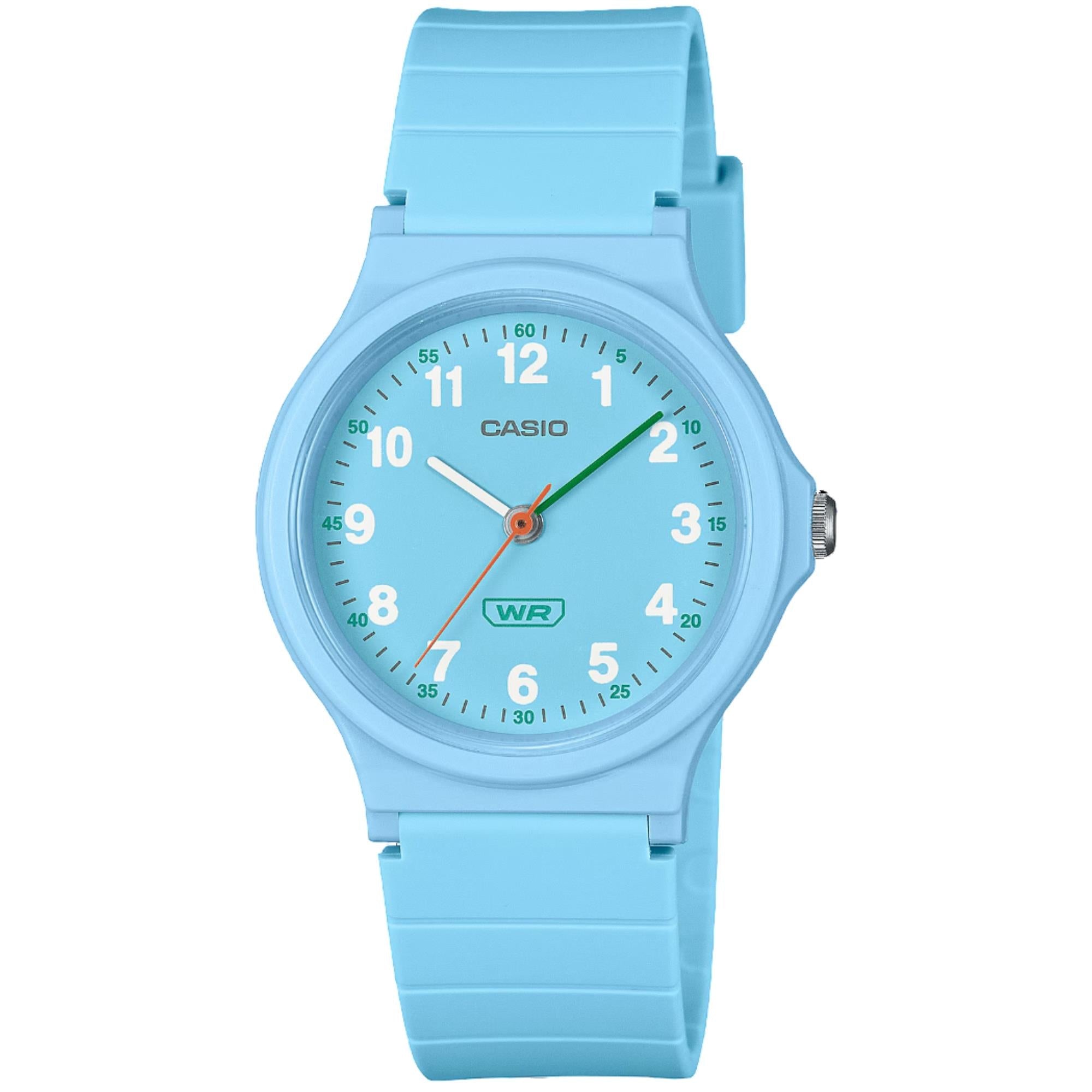 Casio POP Back-to-School Blaues Zifferblatt Kunststoffarmband Damen Uhr LQ-24B-2BEF