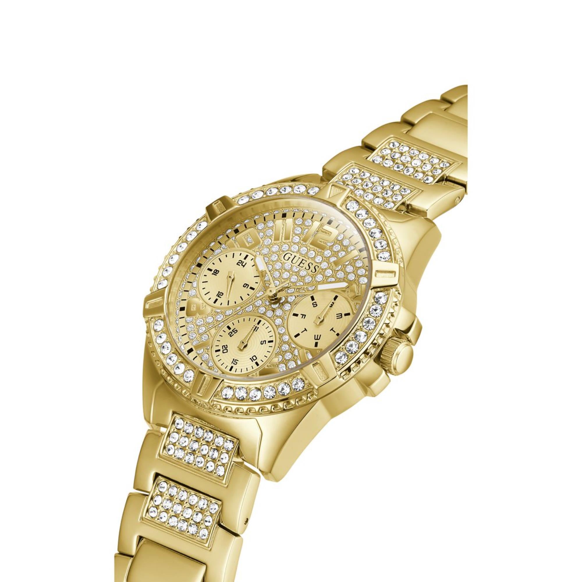 Guess Lady Frontier Champagner Zifferblatt Edelstahlarmband Damen Uhr W1156L2