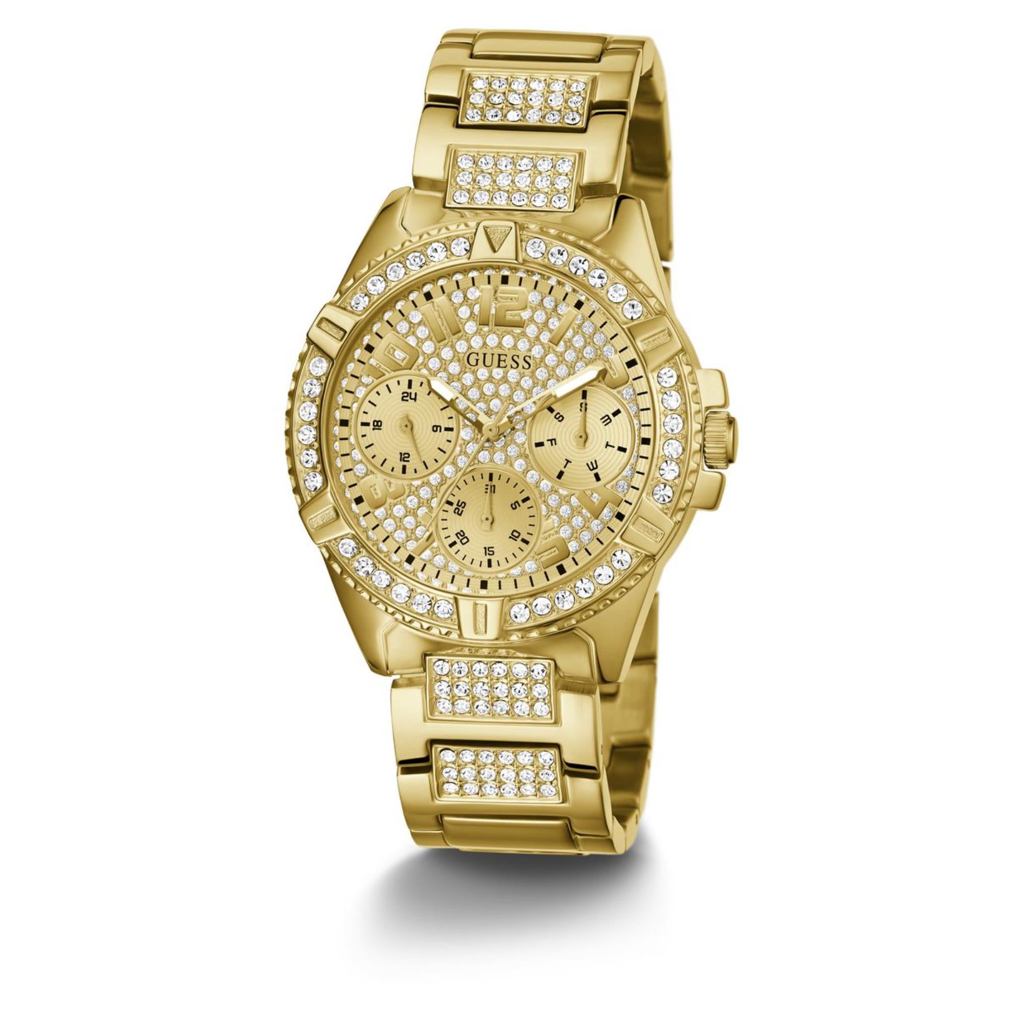 Guess Lady Frontier Champagner Zifferblatt Edelstahlarmband Damen Uhr W1156L2