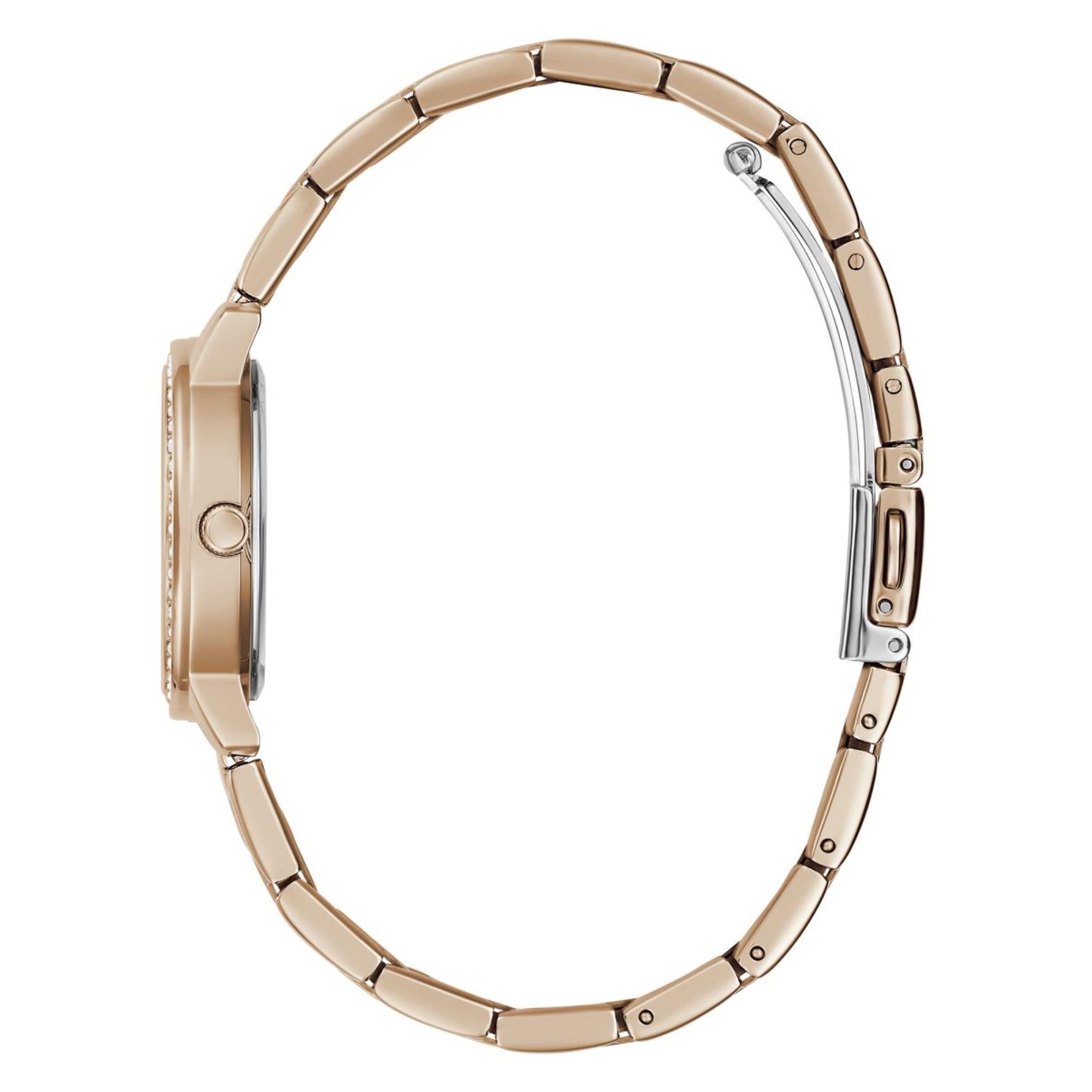 Guess Melody Weißes Zifferblatt Edelstahlarmband Damen Uhr GW0468L3