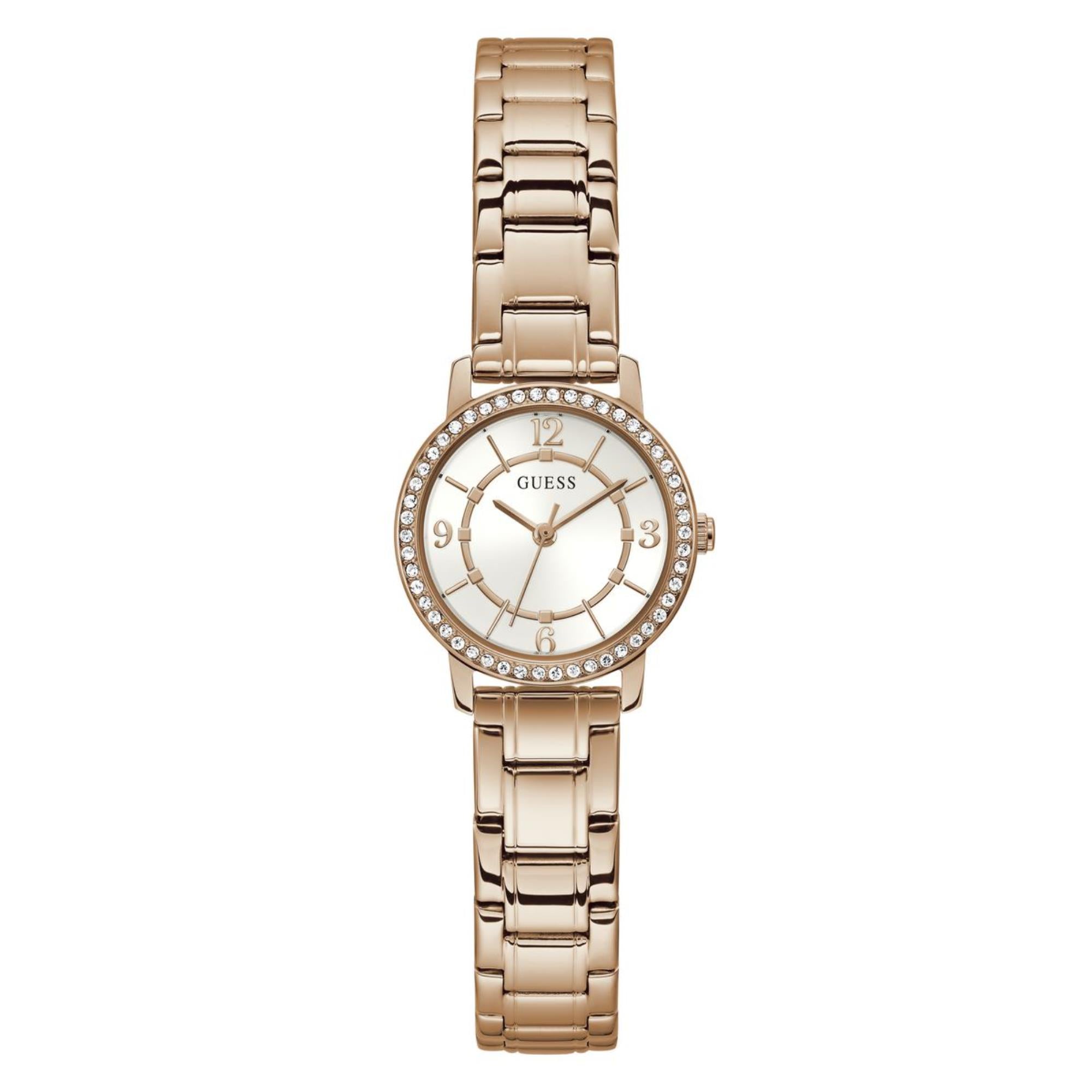 Guess Melody Weißes Zifferblatt Edelstahlarmband Damen Uhr GW0468L3