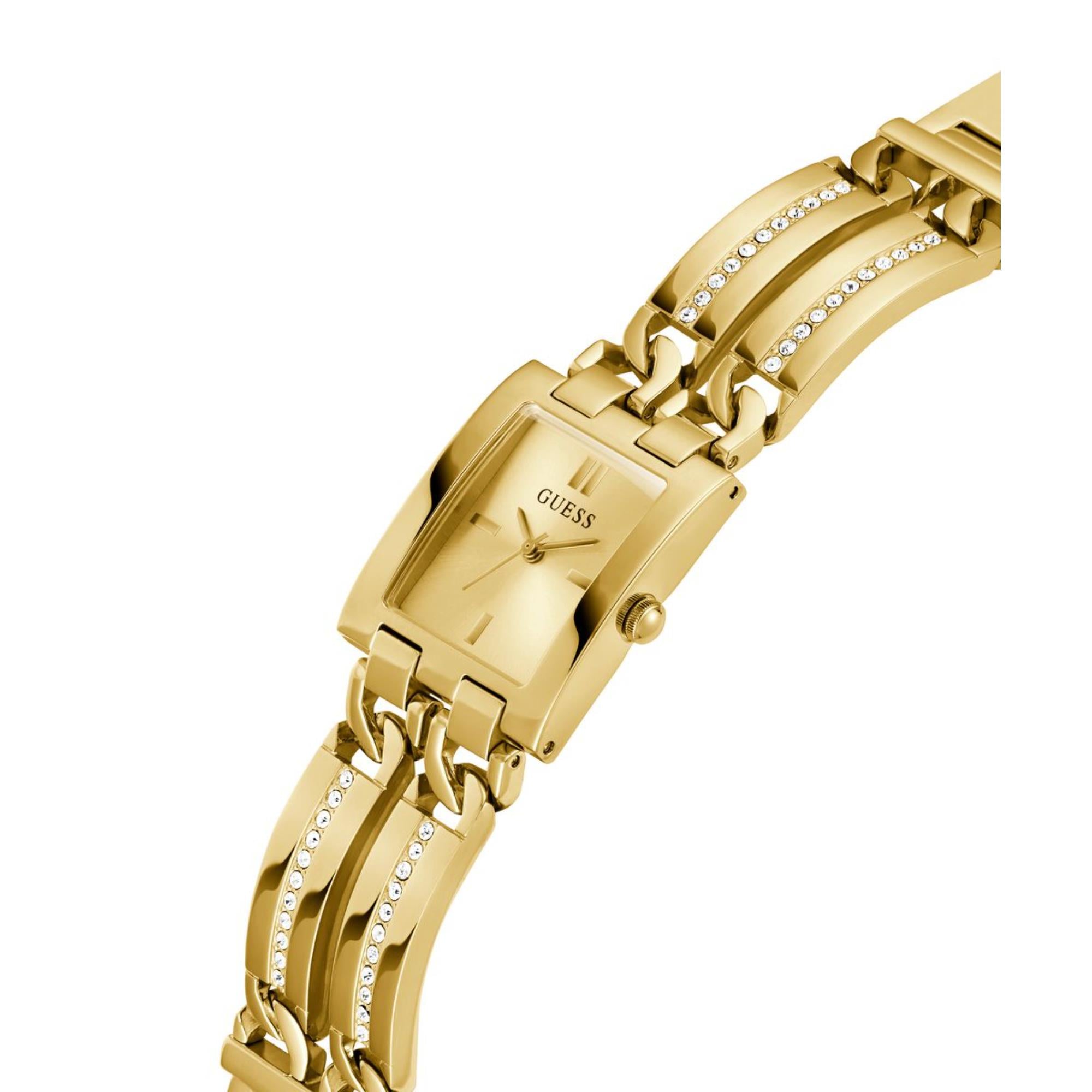 Guess Mod ID Champagner Zifferblatt Edelstahlarmband Damen Uhr GW0668L2