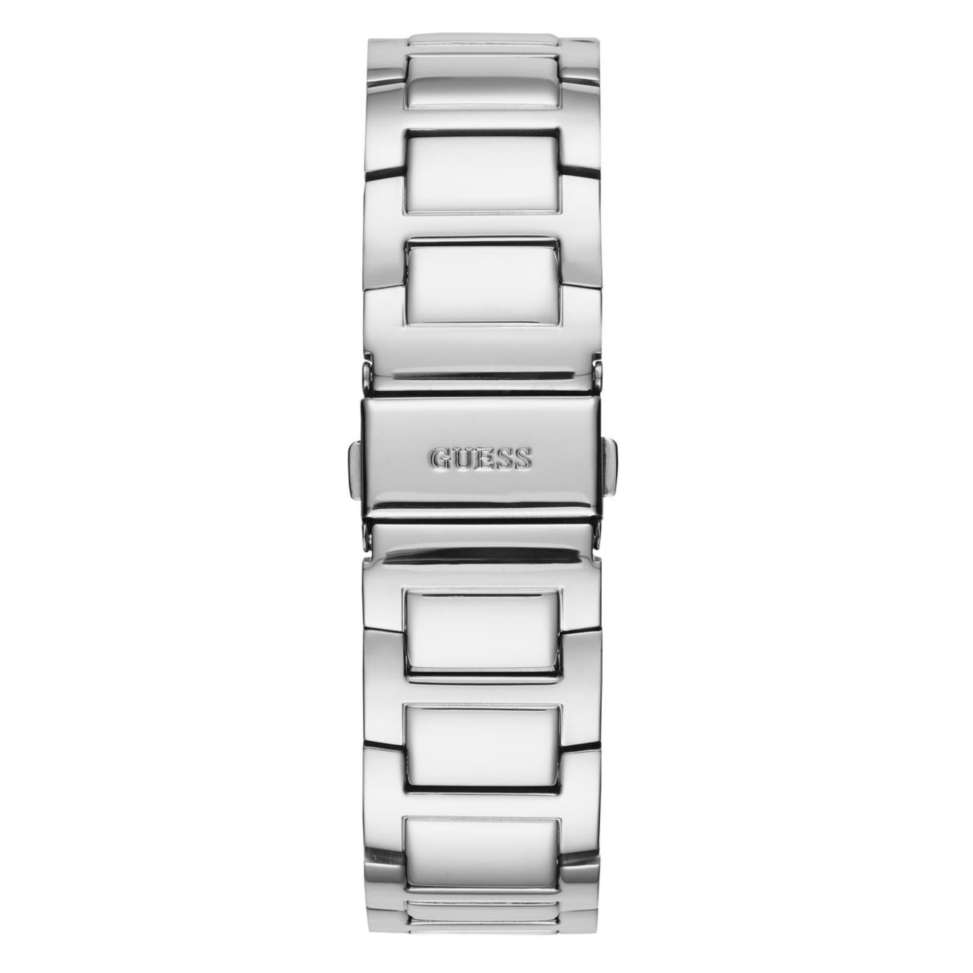 Guess Lady Frontier Silbernes Zifferblatt Edelstahlarmband Damen Uhr W1156L1