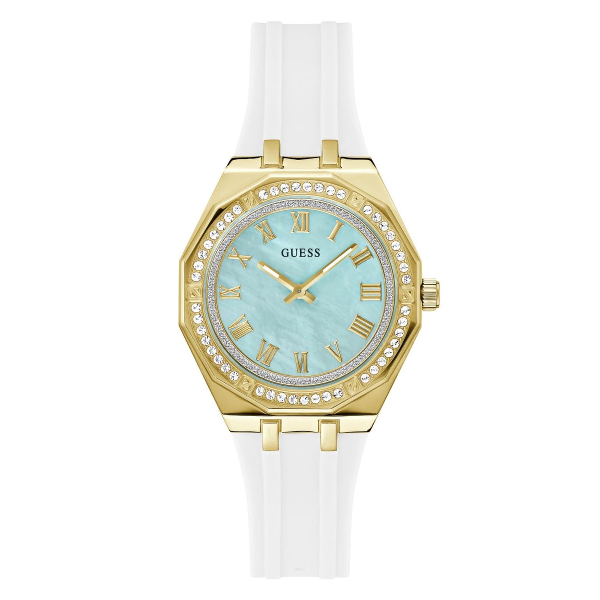 Guess Desire grünes Zifferblatt Silikonarmband Damen Uhr GW0872L1