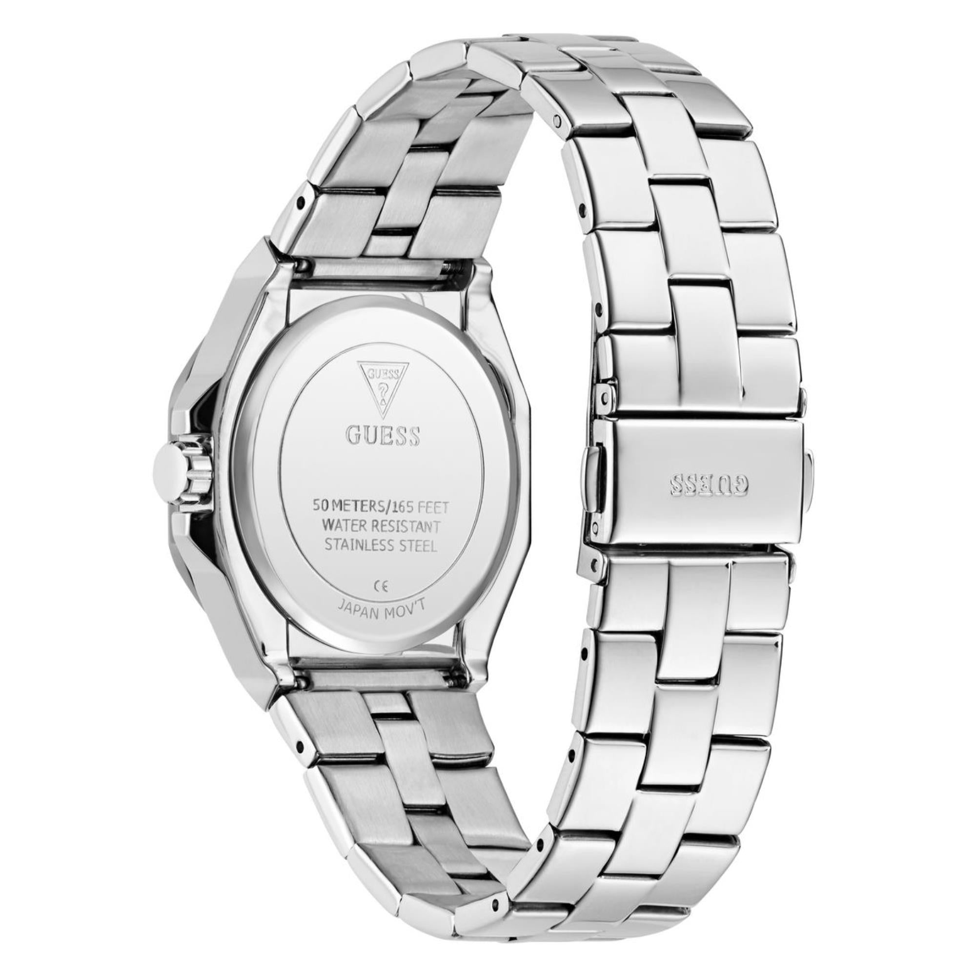 Guess Empress blaues Zifferblatt Edelstahlarmband Damen Uhr GW0873L1