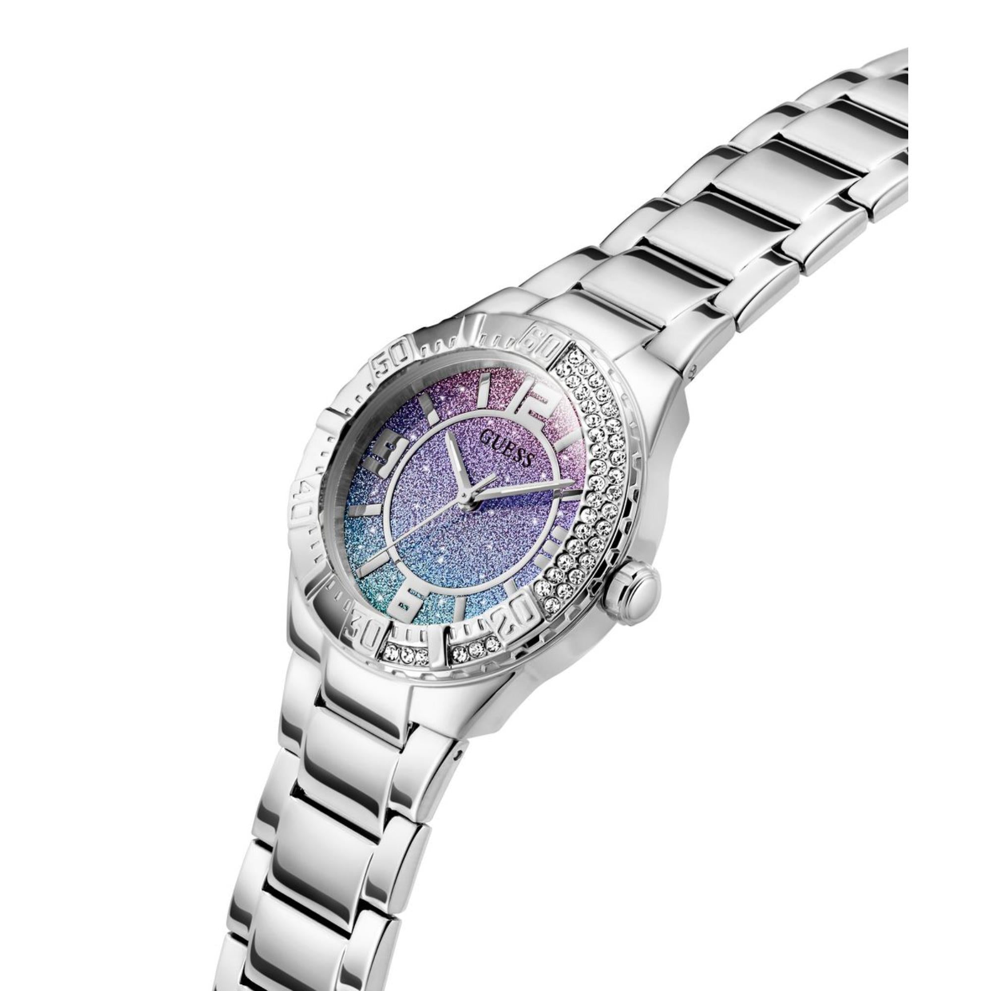 Guess Sangria Multicolor Dial Stainless Steel Strap Women's Watch GW0882L1