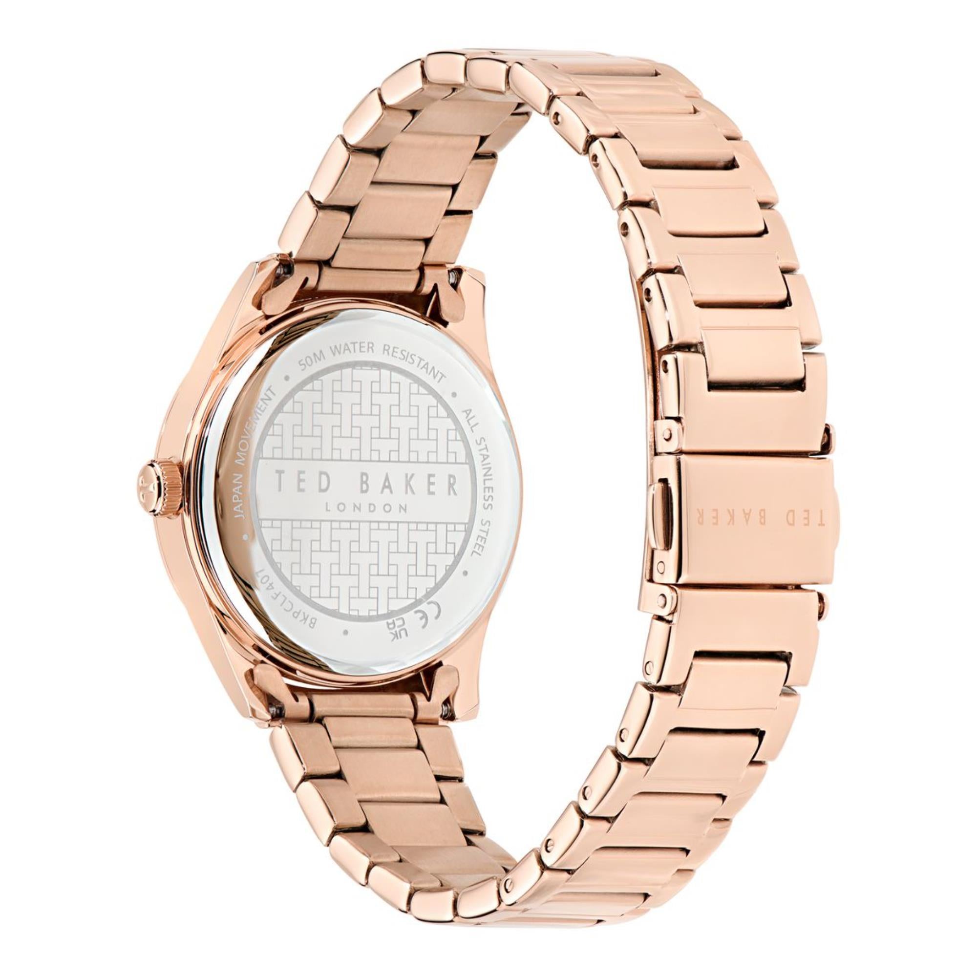 Ted Baker Coolly Pink Zifferblatt Edelstahlarmband Damen Uhr BKPCLF407