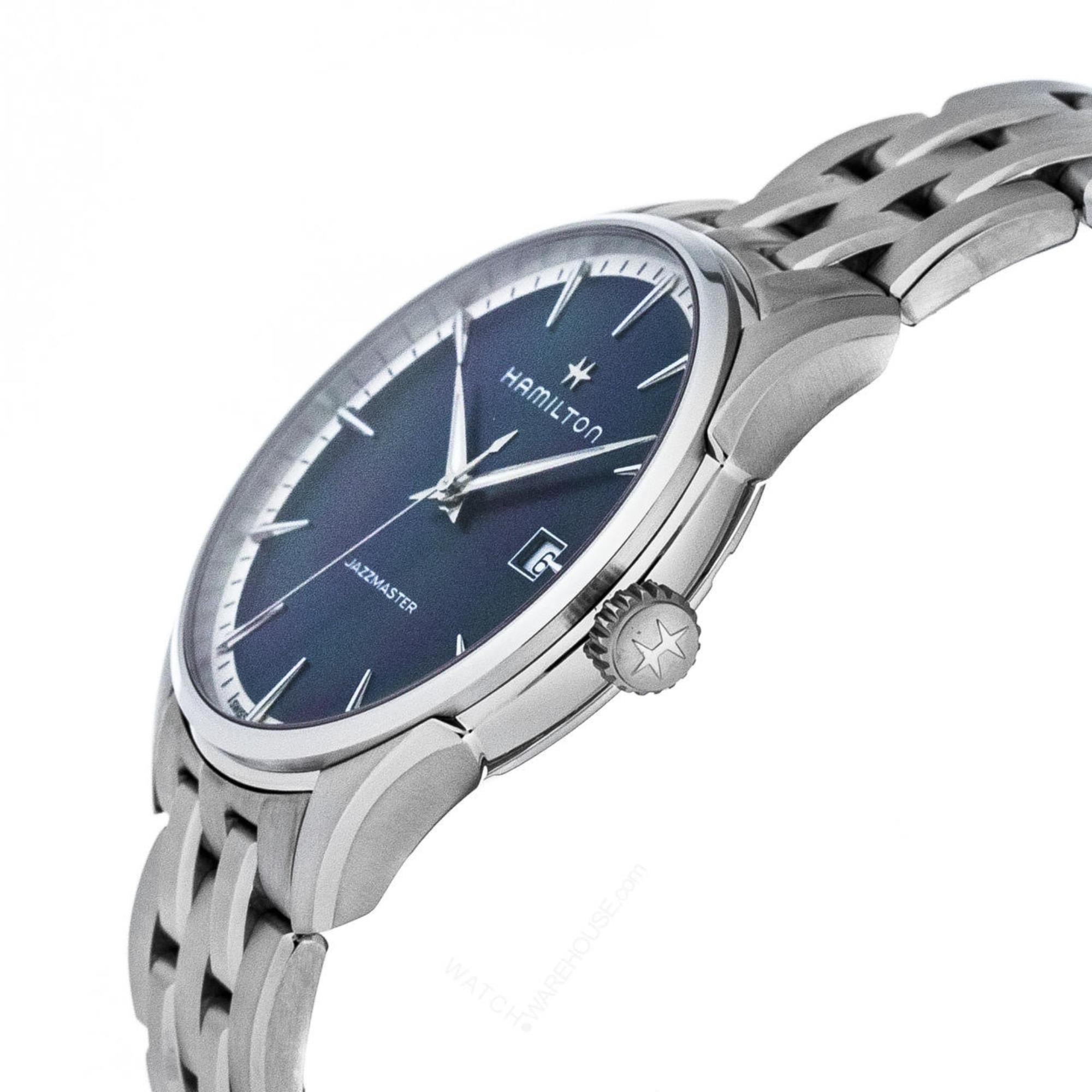 Hamilton Jazzmaster 40mm Blue Dial Steel Mens Quartz Watch H32451141